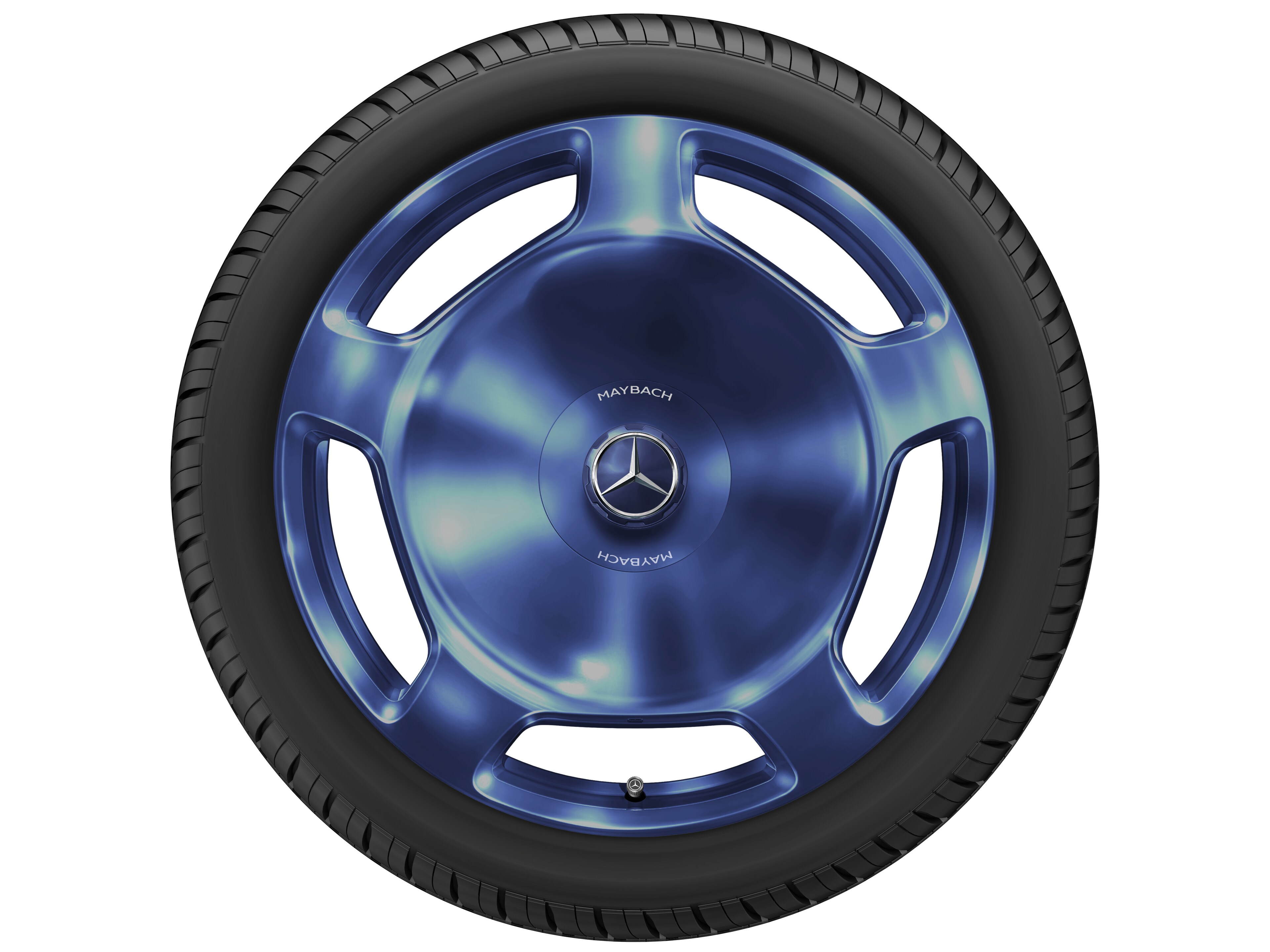 Cerchio a 5 fori, 50,8 cm (20 pollici) - 10 J x 20 ET 48,1, blu nautico, Lucidato
