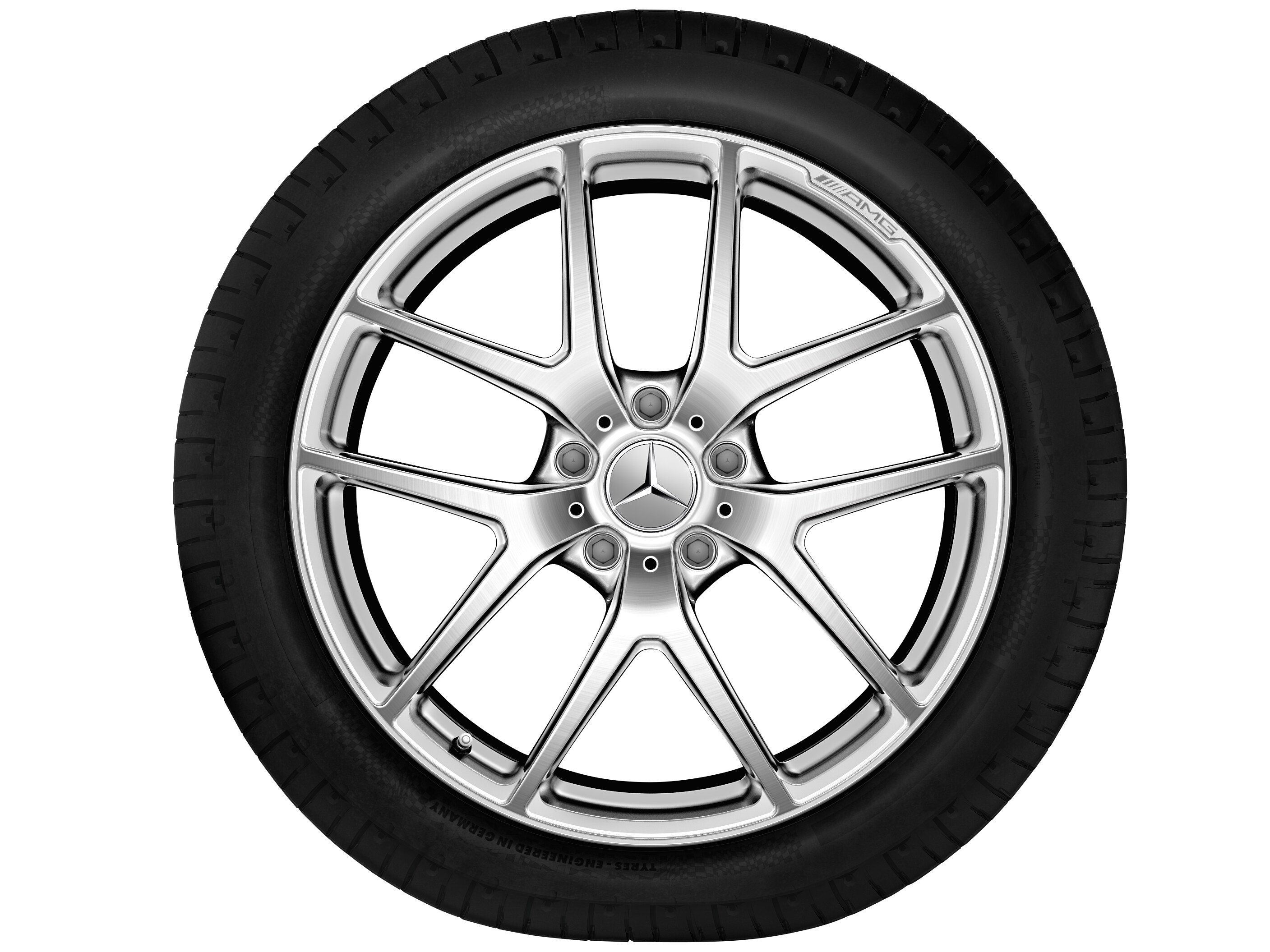 Cerchio fucinato AMG a 5 doppie razze, 53,3 cm (21 pollici)