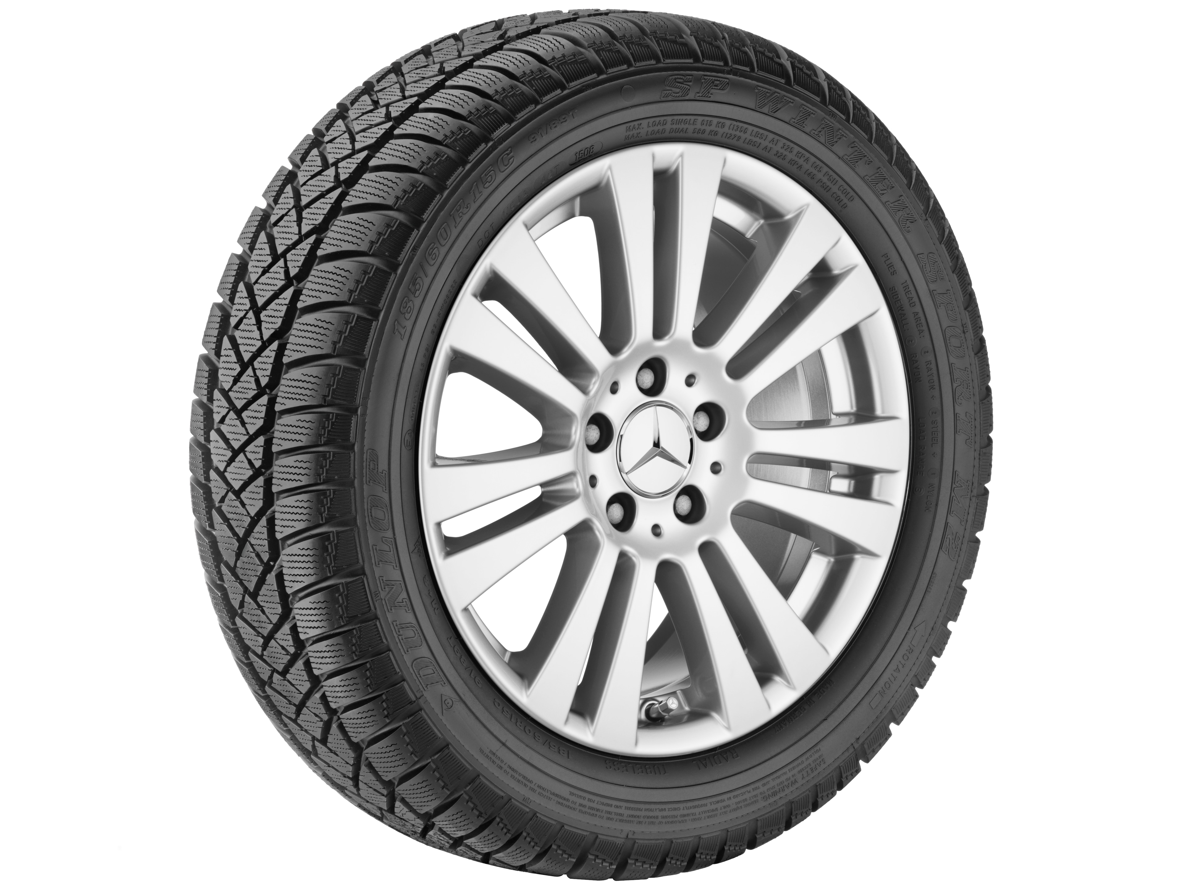 Cerchio a 7 doppie razze, 40,6 cm (16 pollici) - 7 J x 16 ET 42,5, argento vanadio, verniciato