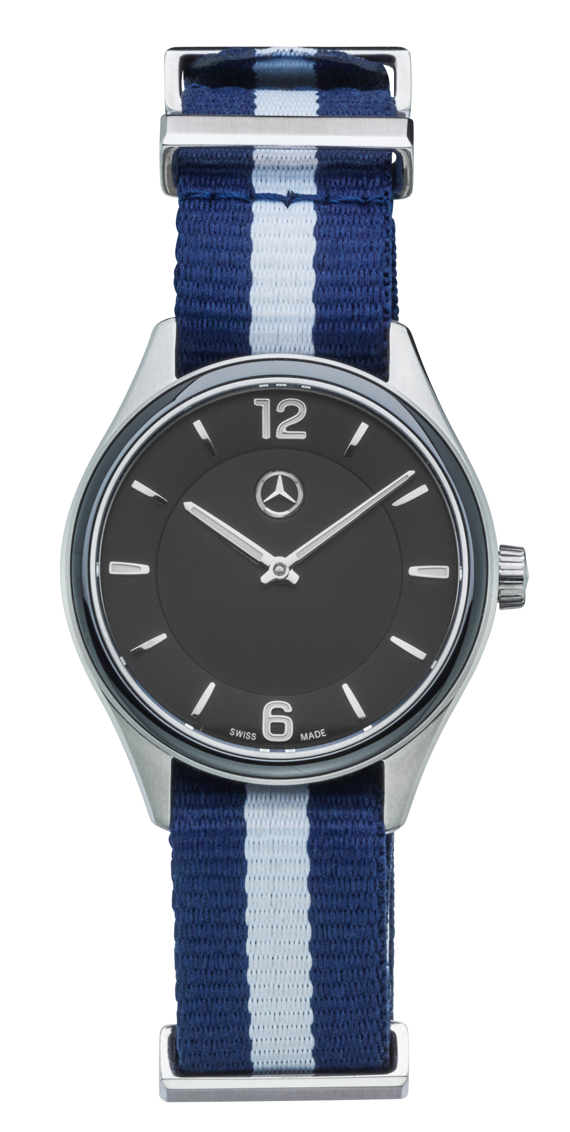Orologio da polso, Donna, Mercedes-Benz, Fashion - colore nero / argento / blu, acciaio inox / ceramica / nylon