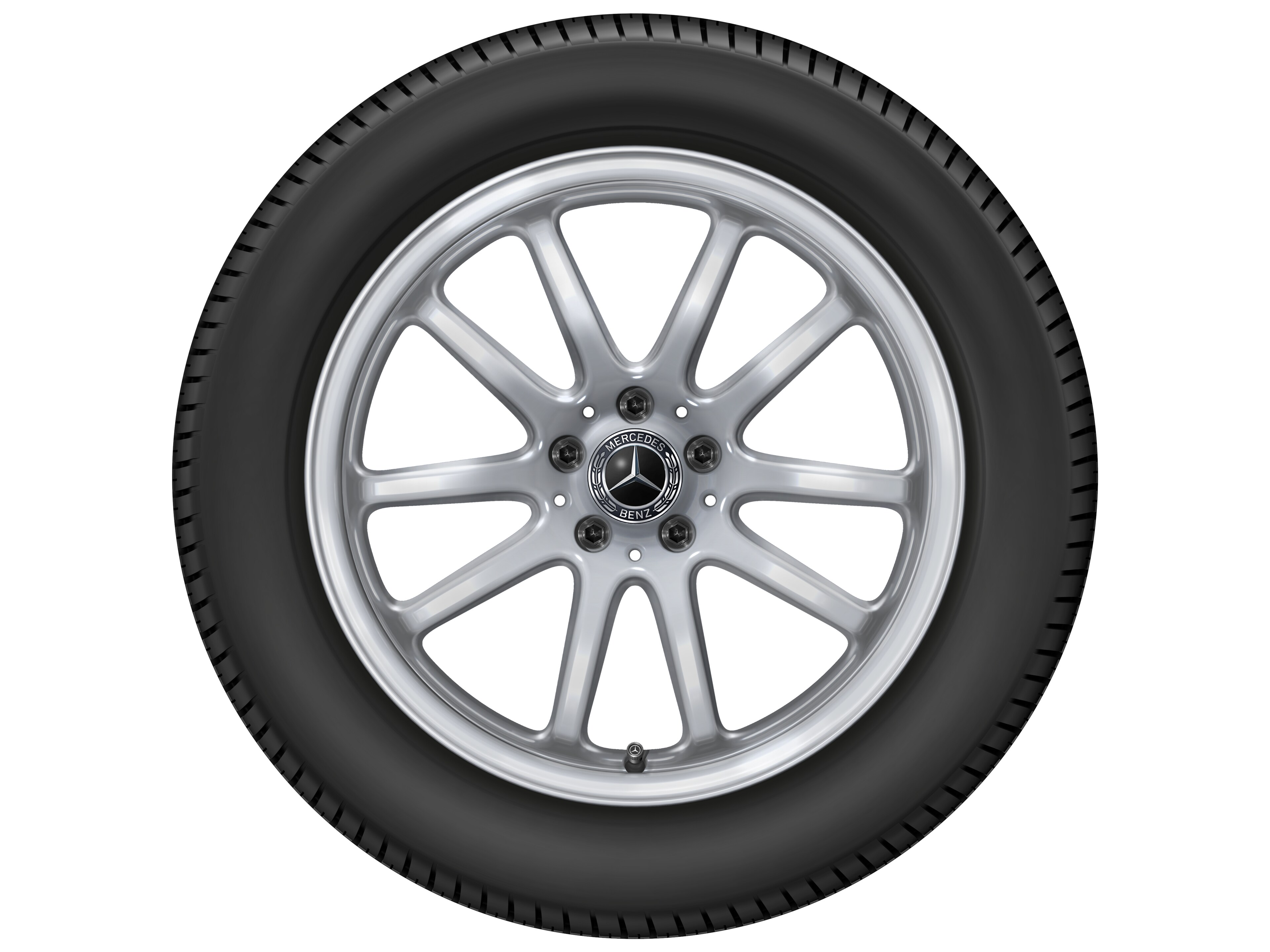 Cerchio a razze multiple, 48,3 cm (19 pollici) - 8 J x 19 ET 30,5, argento vanadio