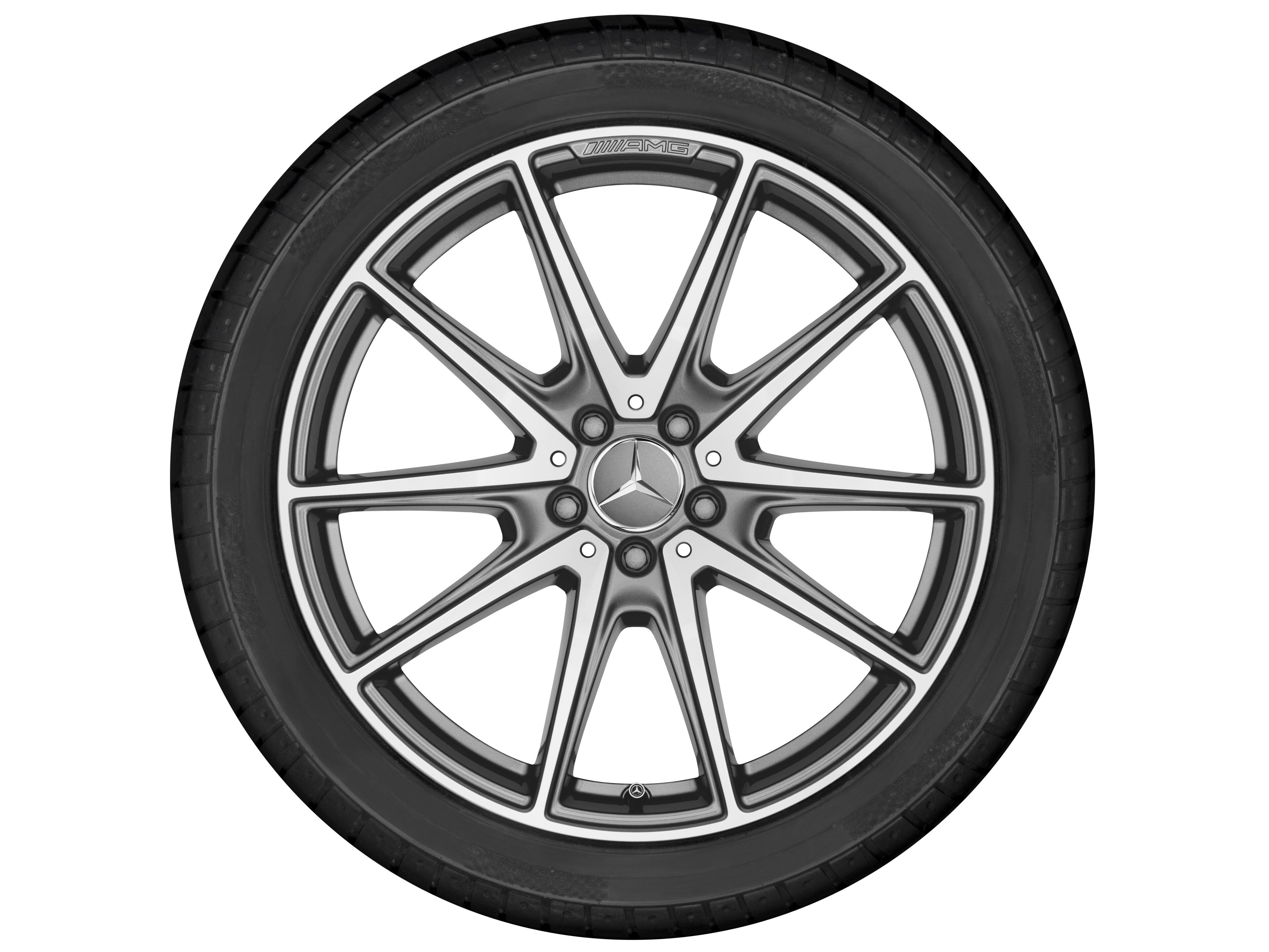 Cerchio a 10 razze AMG, 50,8 cm (20 pollici) - 9,5 J x 20 ET 38, grigio titanio, Tornitura a specchio