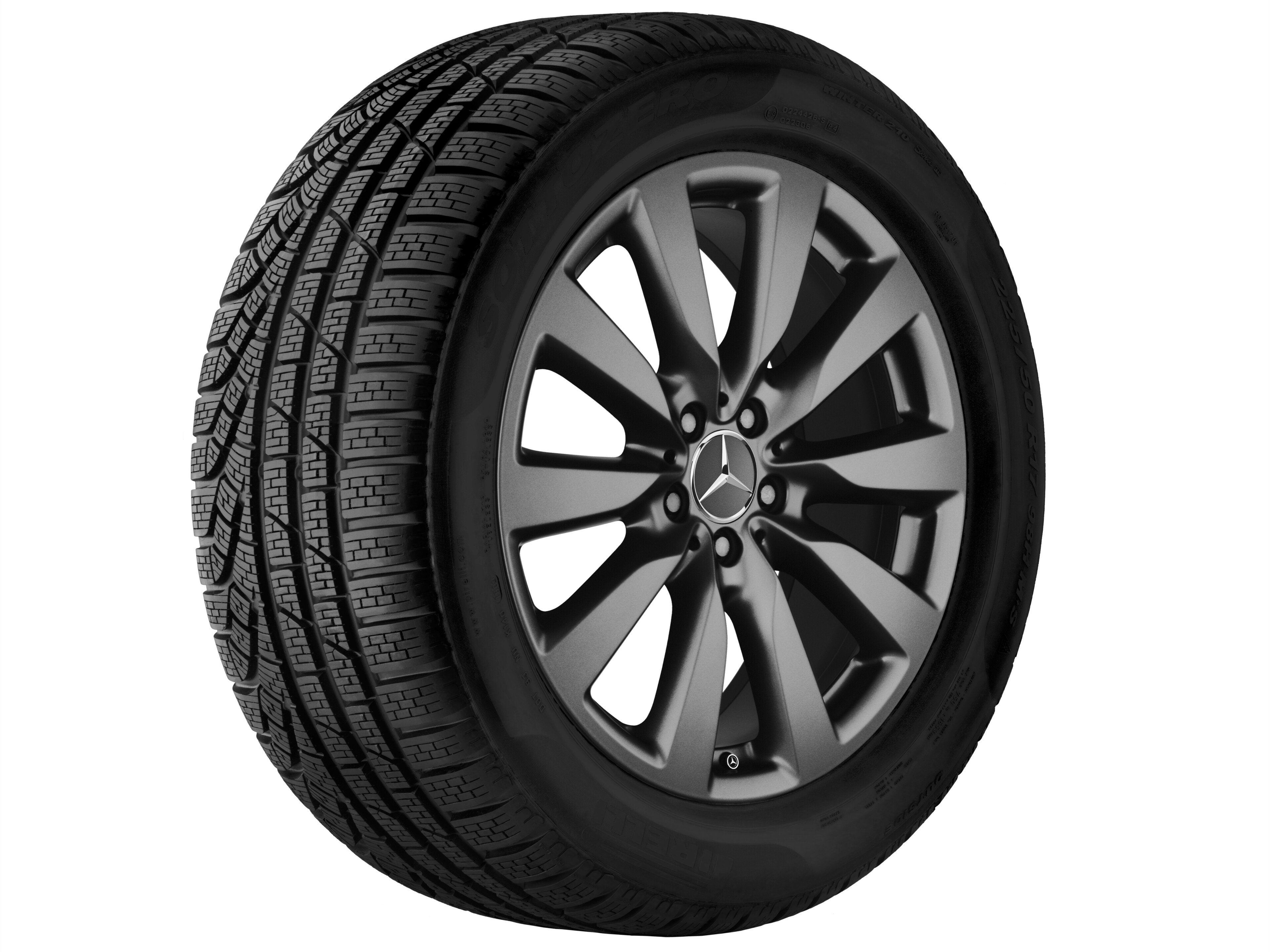 Cerchio a 10 razze, 48,3 cm (19 pollici) - 8 J x 19 ET 38, grigio Himalaya opaco