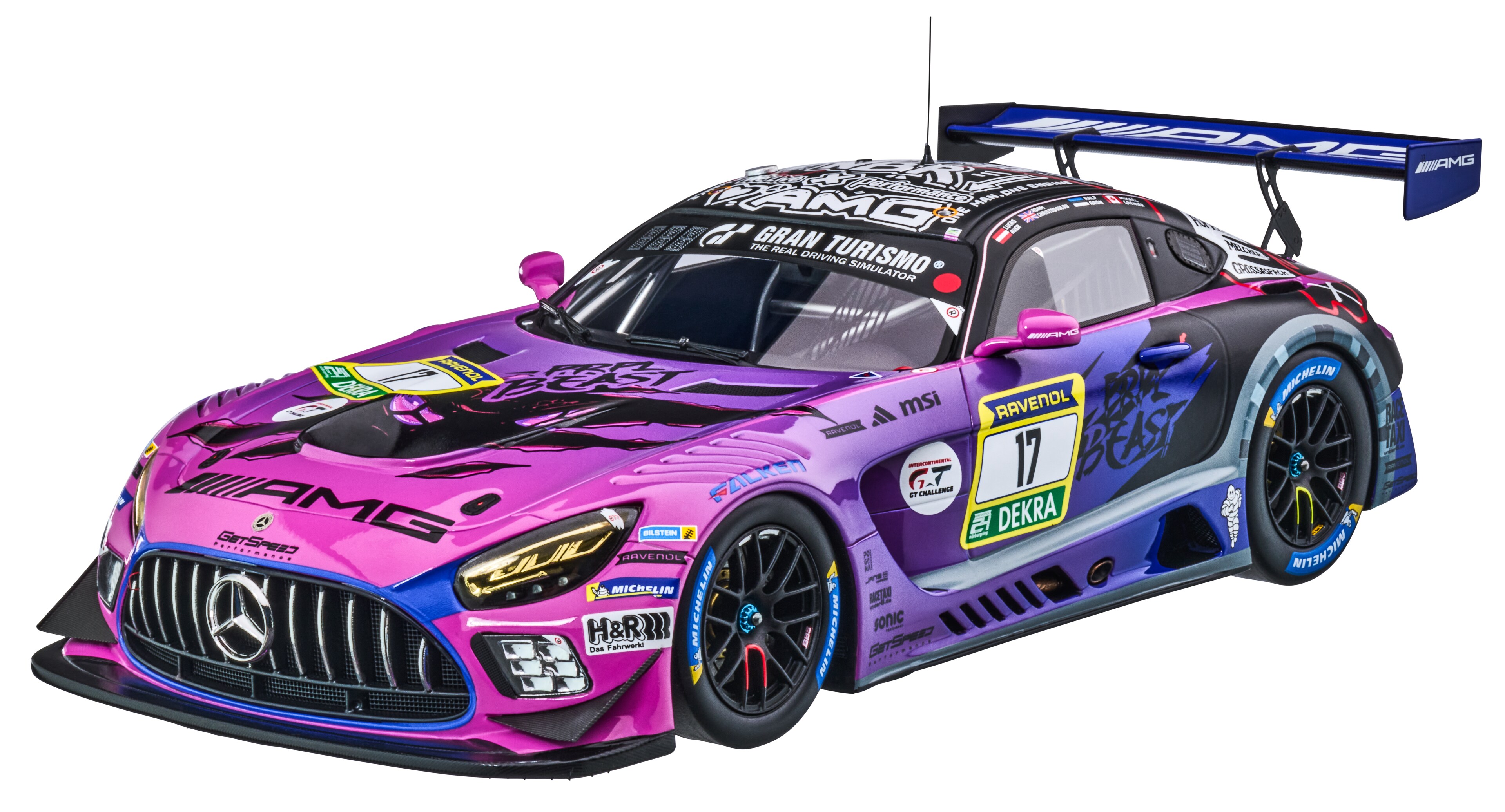 Mercedes-AMG GT3, ADAC RAVENOL 24h Nürburgring 2025, C190 - lilla, Minimax, 1:18