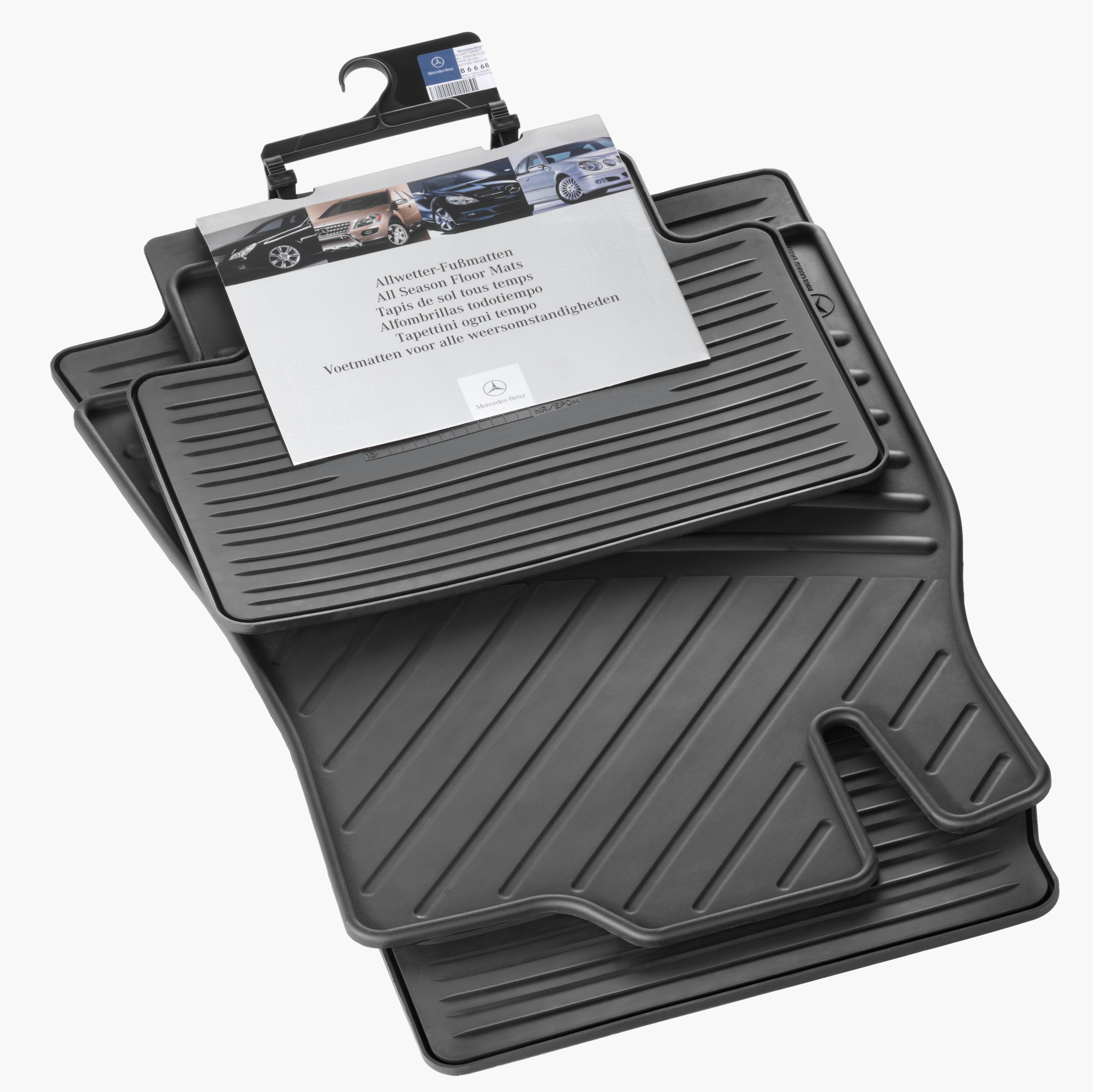 Tappetini in gomma CLASSIC, Set, 4 pezzi - RL, colore nero