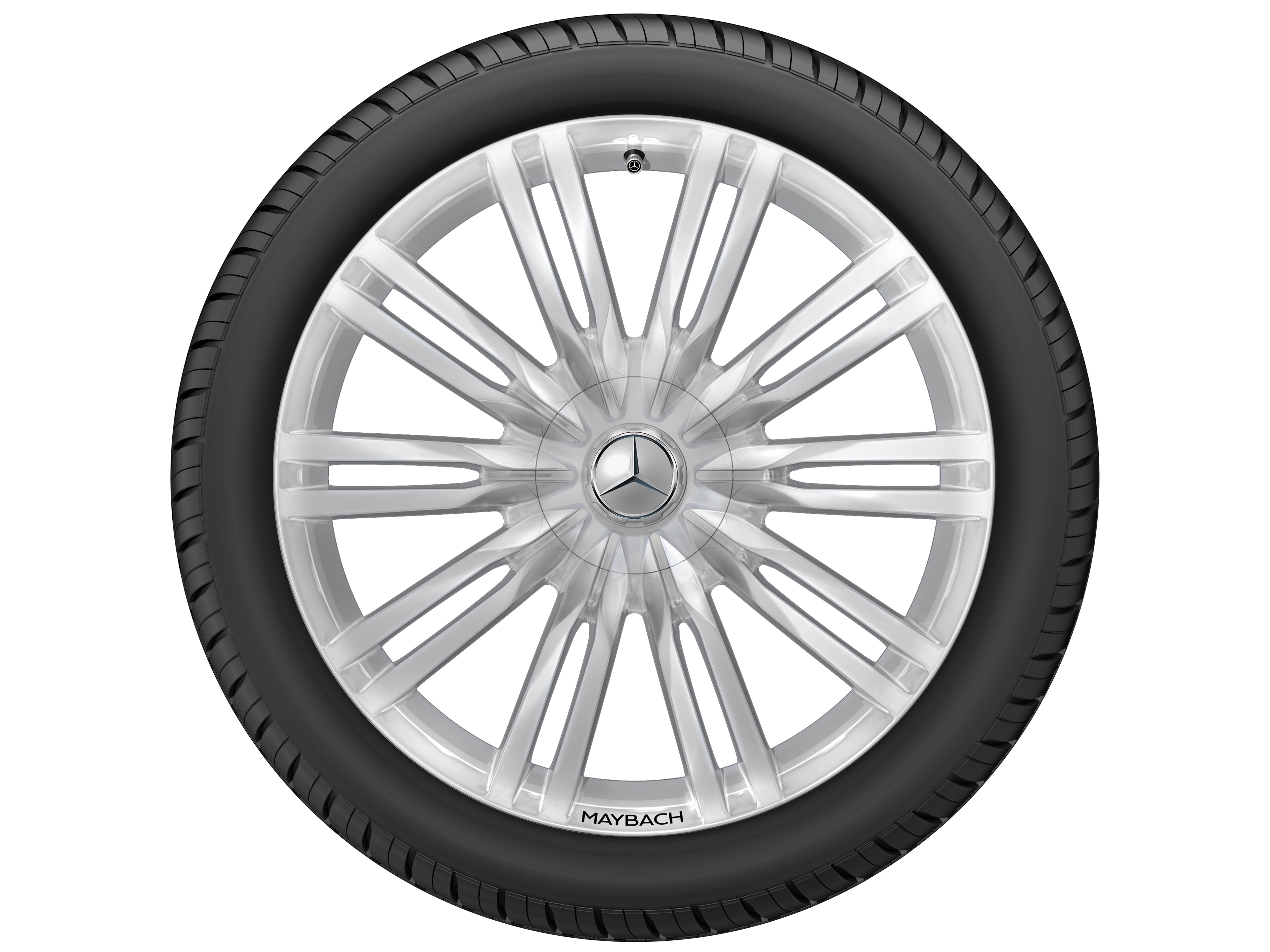 Cerchio a 10 doppie razze, 50,8 cm (20 pollici), con tornitura a specchio - 10 J x 20 ET 48,1, colore nero, Tornitura a specchio