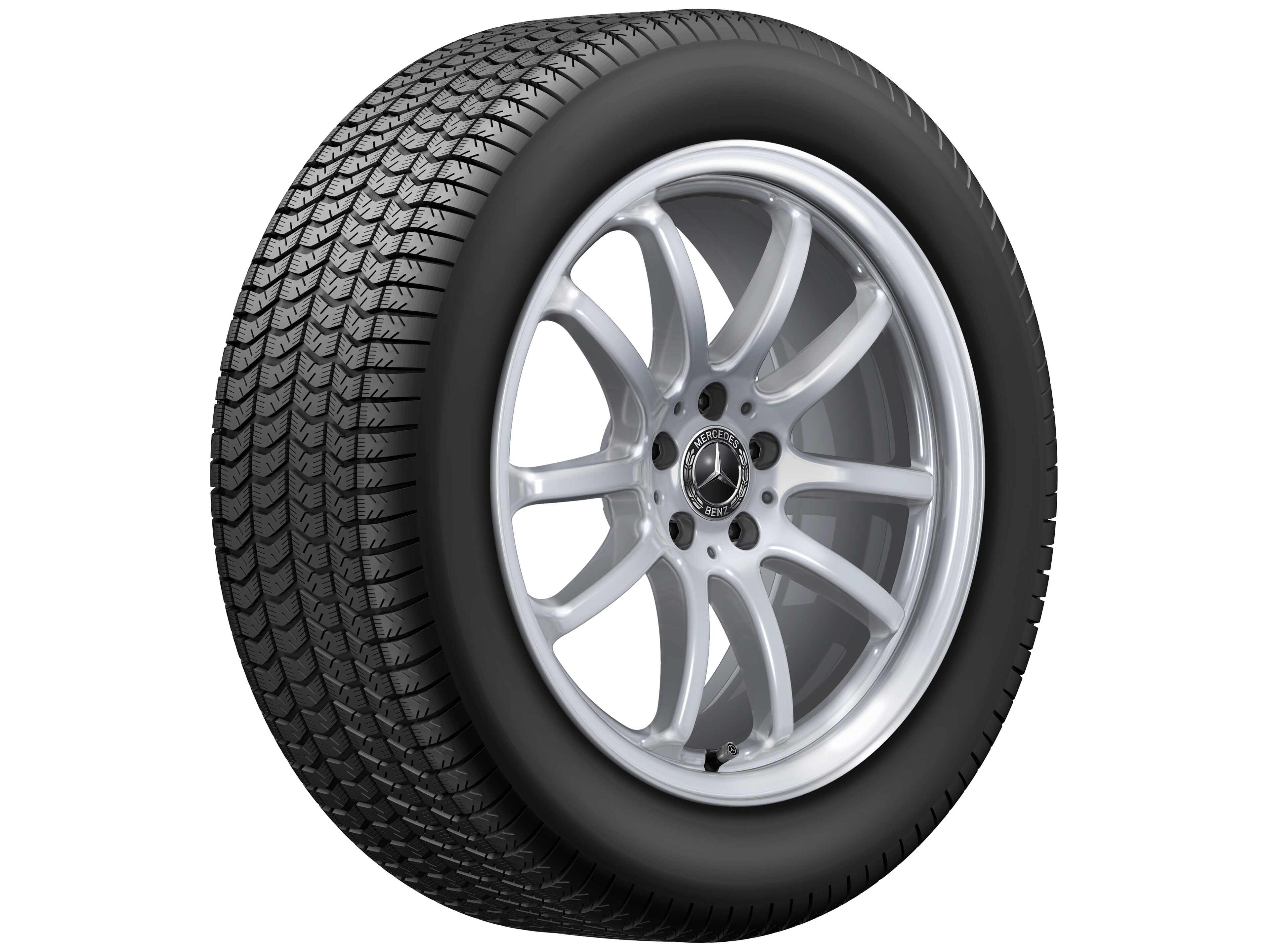 Cerchio a razze multiple, 48,3 cm (19 pollici) - 8 J x 19 ET 30,5, argento vanadio
