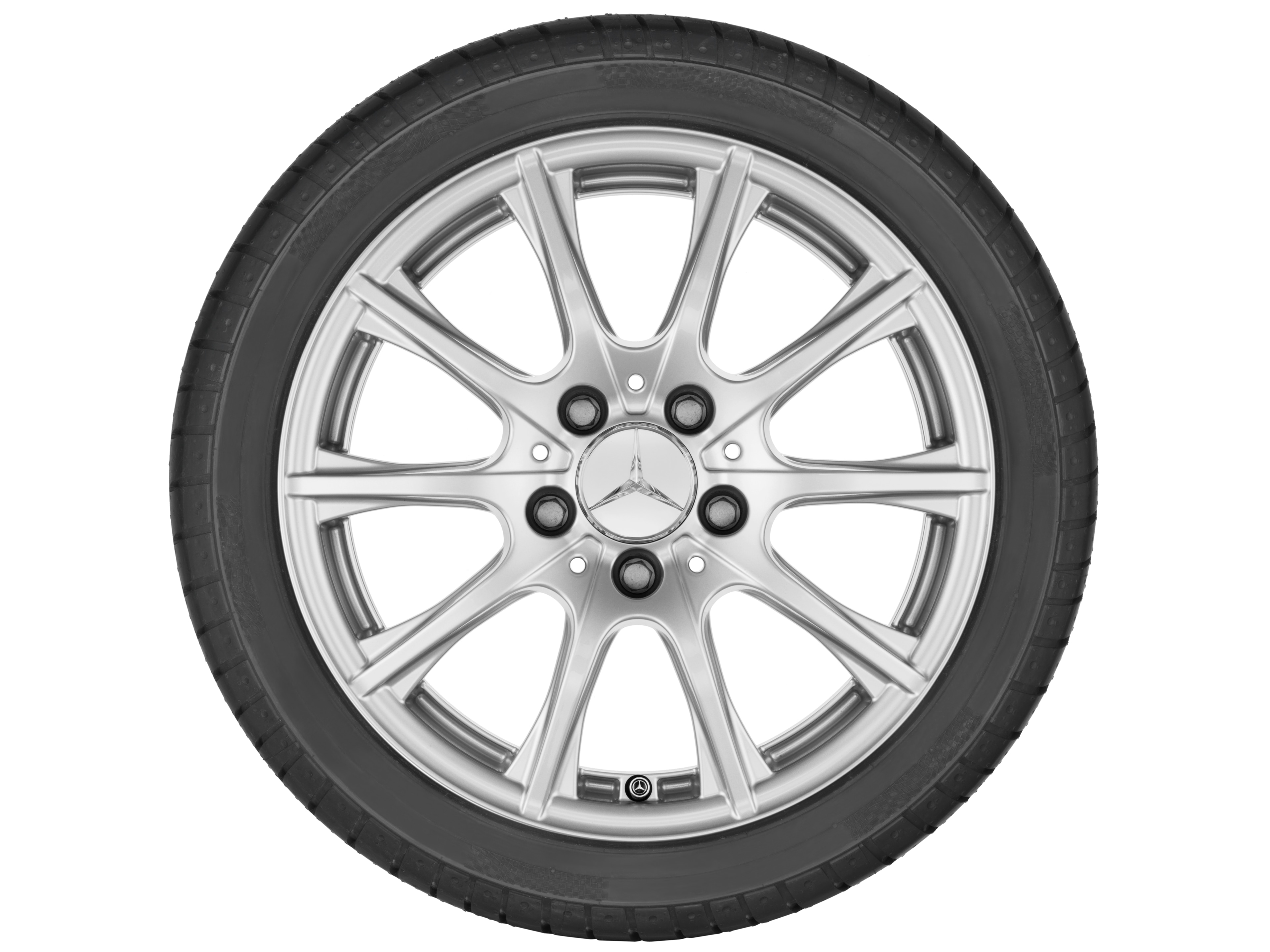 Cerchio a 10 razze, 40,6 cm (16 pollici) - 6,5 J x 16 ET 38, argento vanadio, verniciato