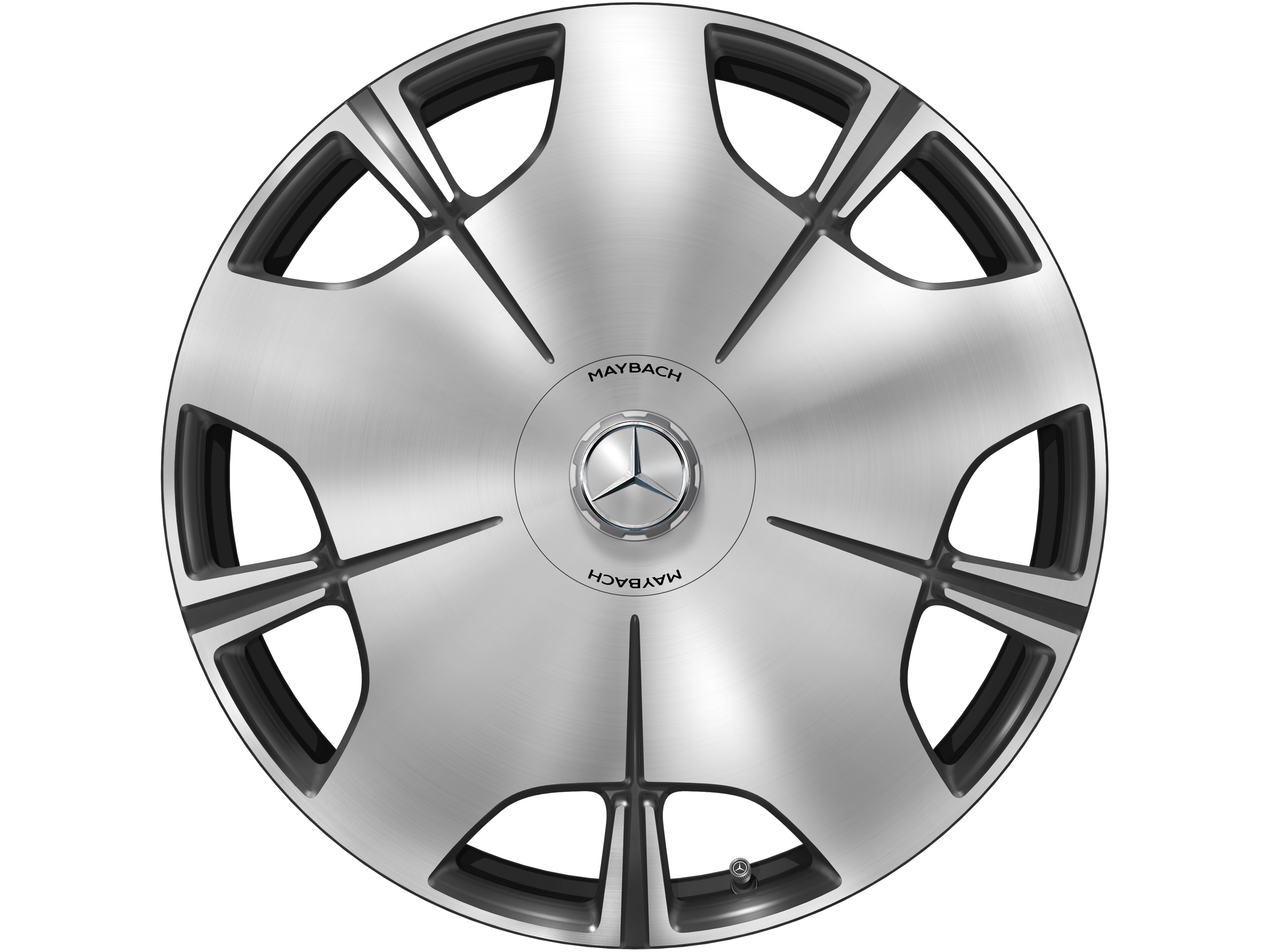 Cerchio fucinato AMG con design a 10 fori, 53,3 cm (21 pollici) - 11 J x 21 ET 67,1, colore nero, Tornitura a specchio
