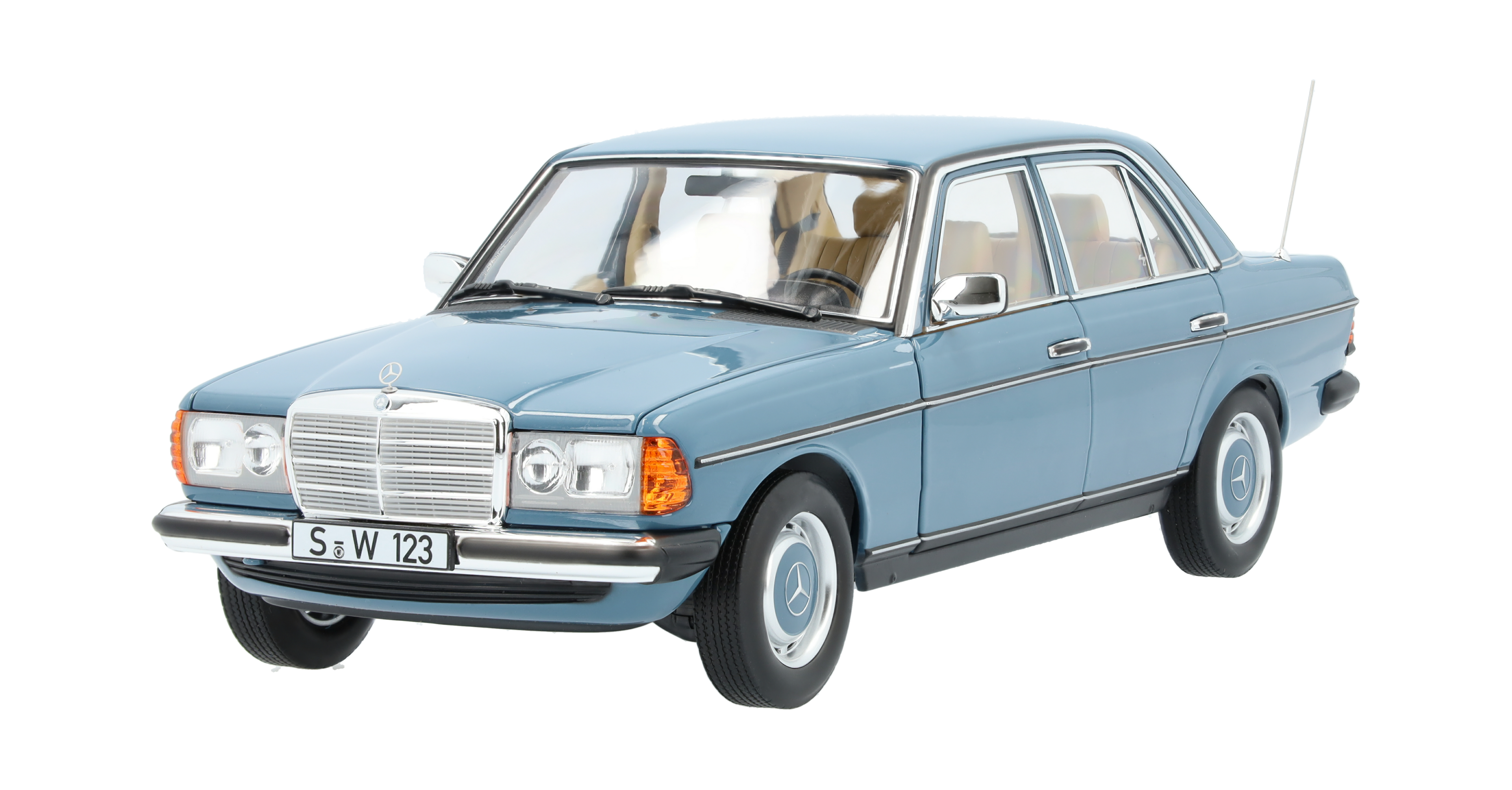 200 W123 (1980-1985) - blu, Norev, 1:18