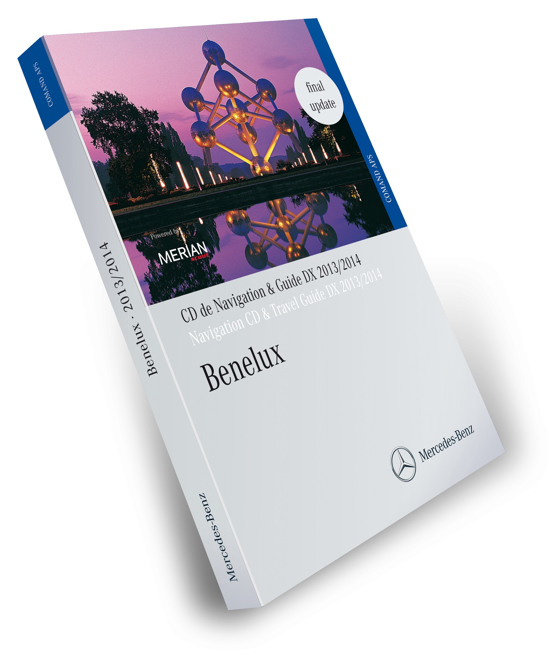 CD di navigazione, Benelux, con guida turistica MERIAN 2013/2014
