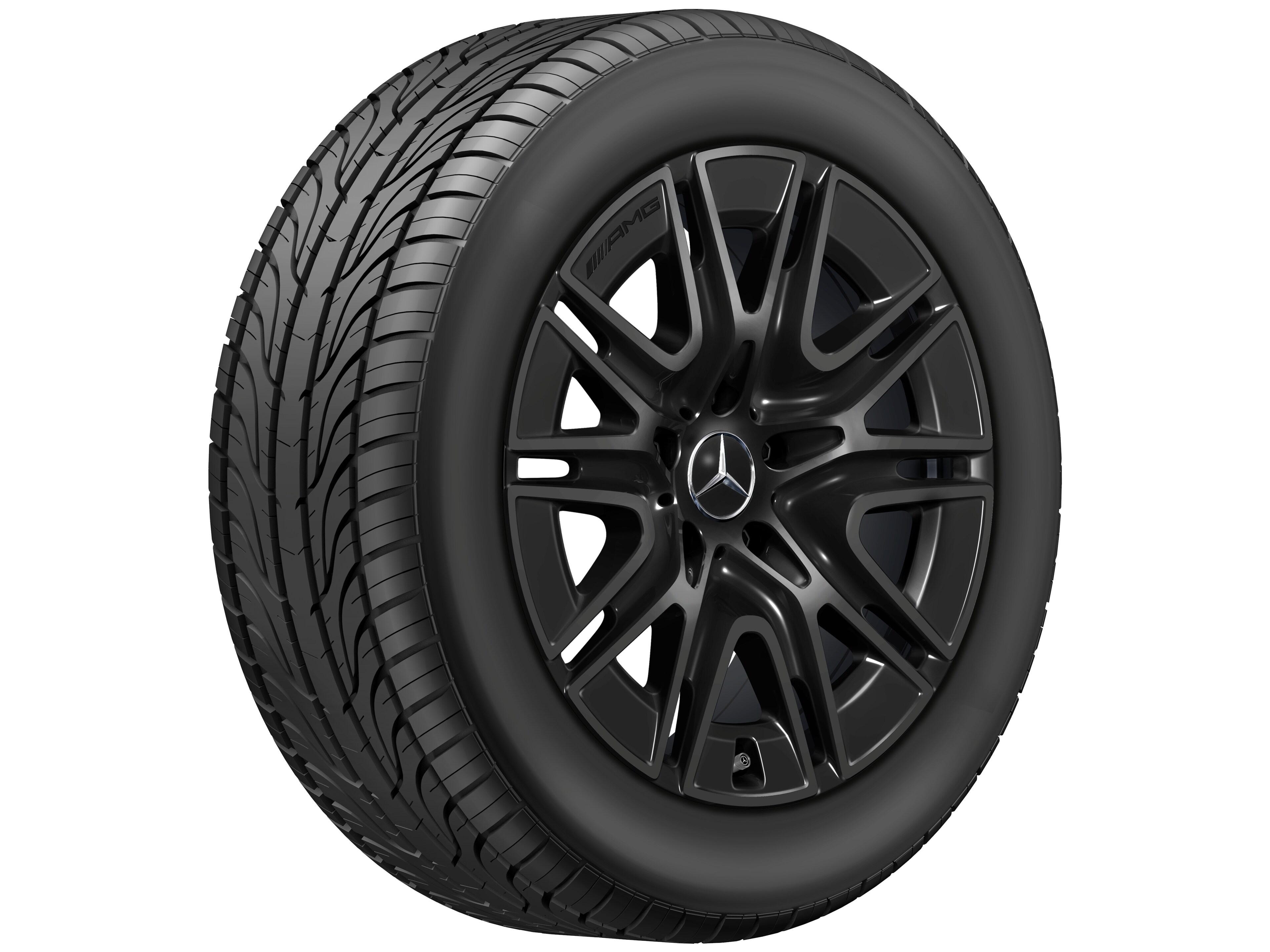 Cerchio a 10 razze AMG, 50,8 cm (20 pollici) - 8,5 J x 20 ET 32,2, colore nero, lucido
