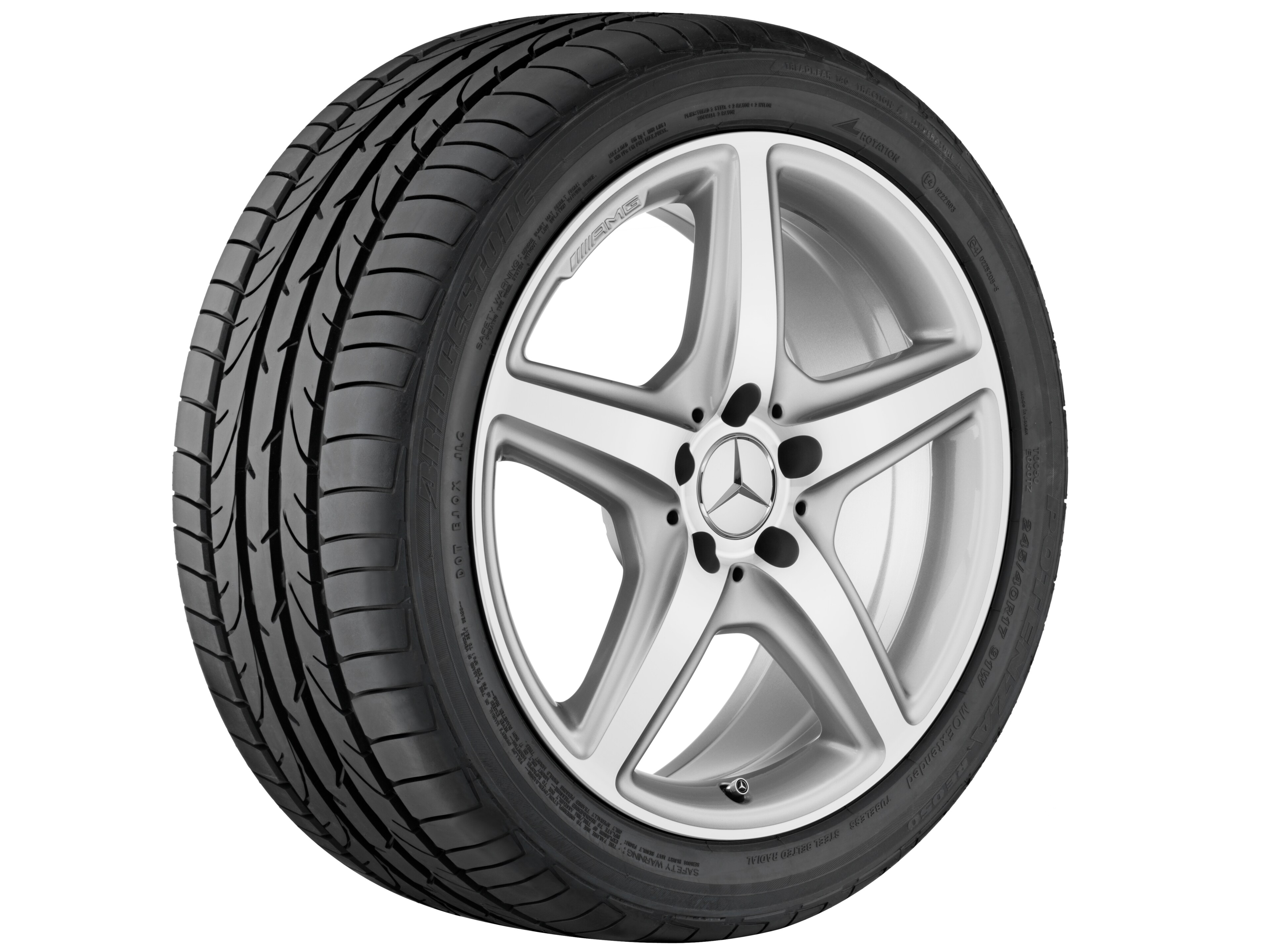 Cerchio a 5 razze AMG, 45,7 cm (18 pollici) - 8,5 J x 18 ET 34,5, argento titanio