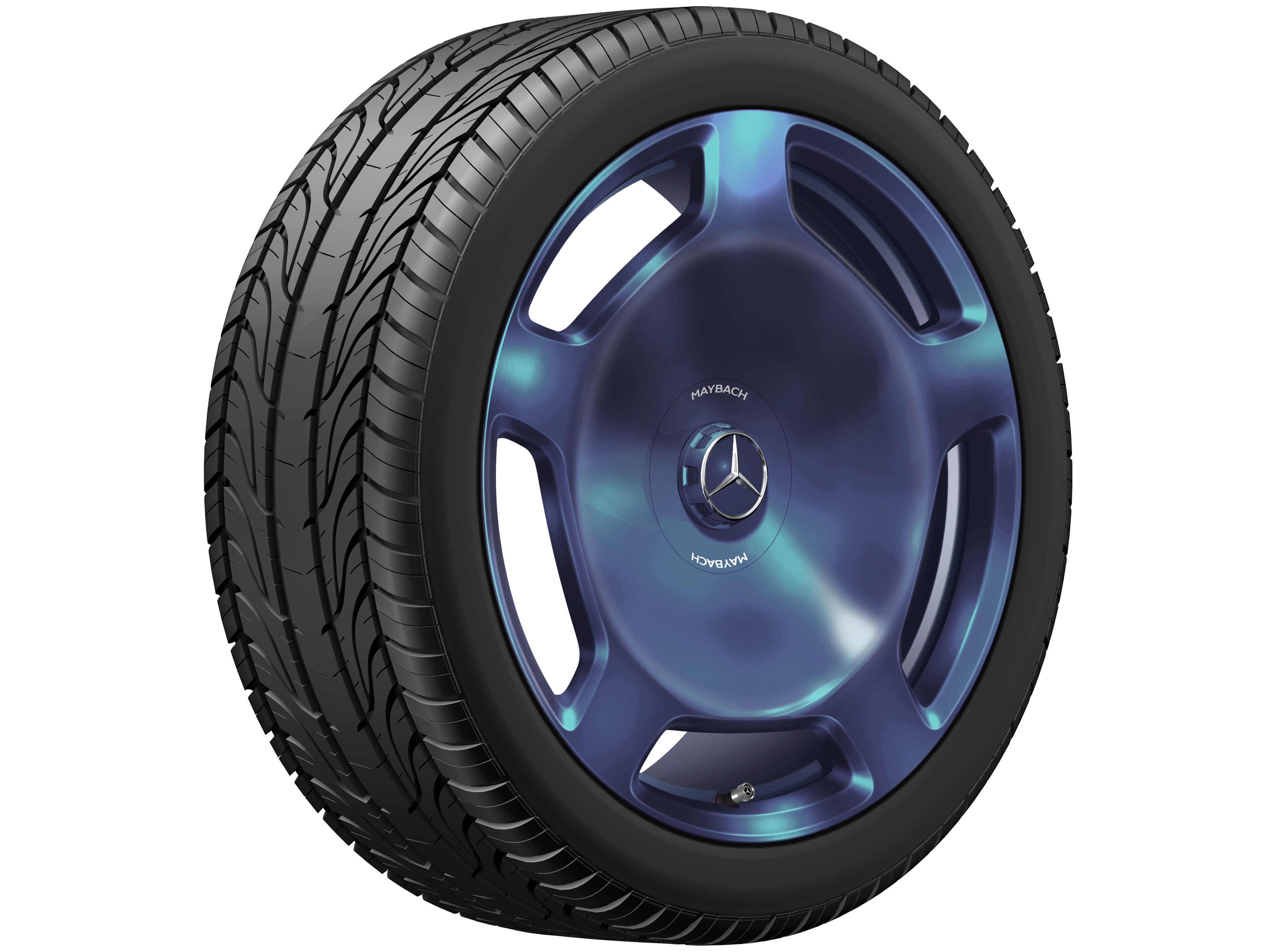 Cerchio a 5 fori, 50,8 cm (20 pollici) - 10 J x 20 ET 48,1, blu nautico, Lucidato