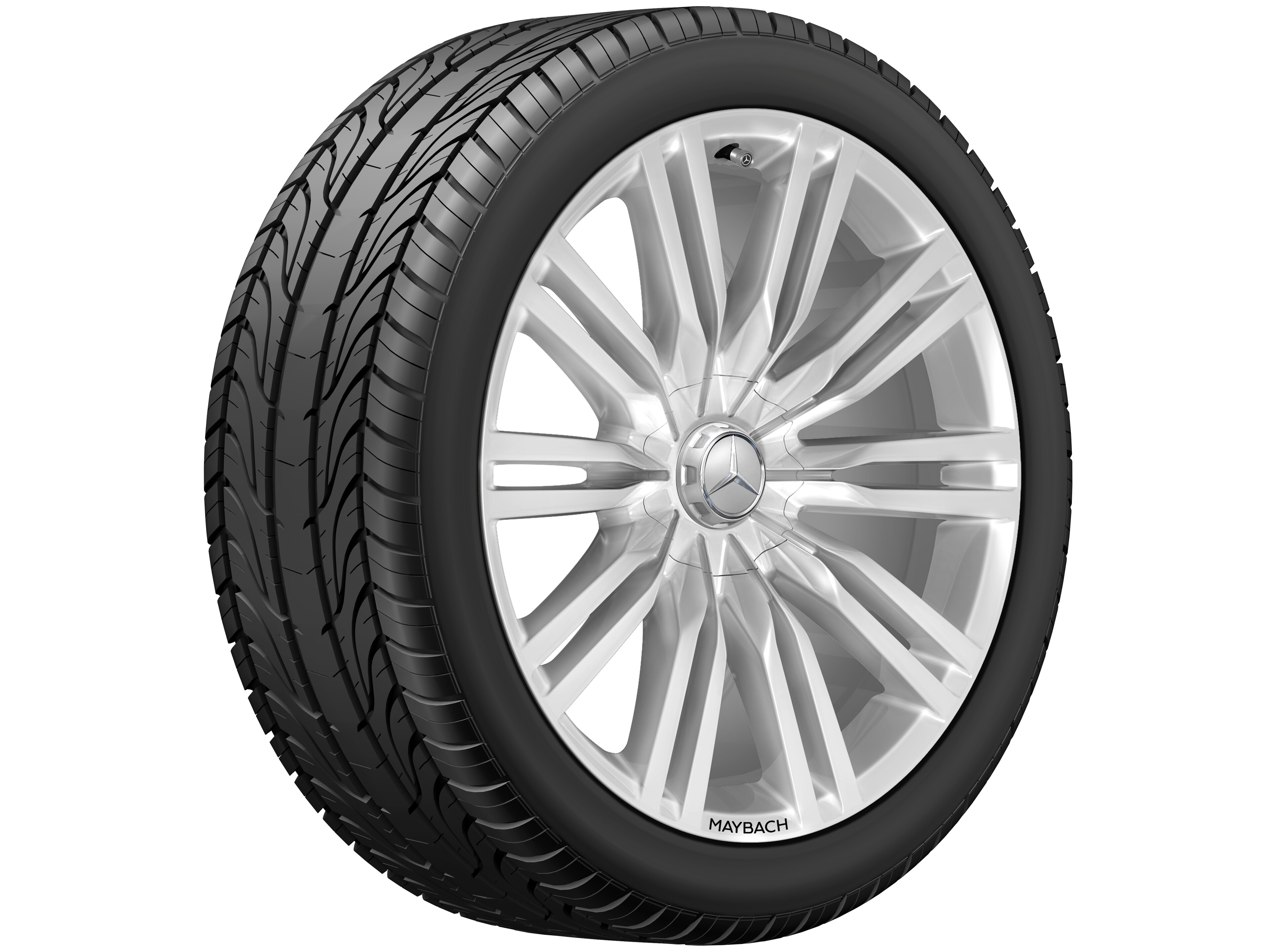 Cerchio a 10 doppie razze, 50,8 cm (20 pollici), con tornitura a specchio - 10 J x 20 ET 48,1, colore nero, Tornitura a specchio