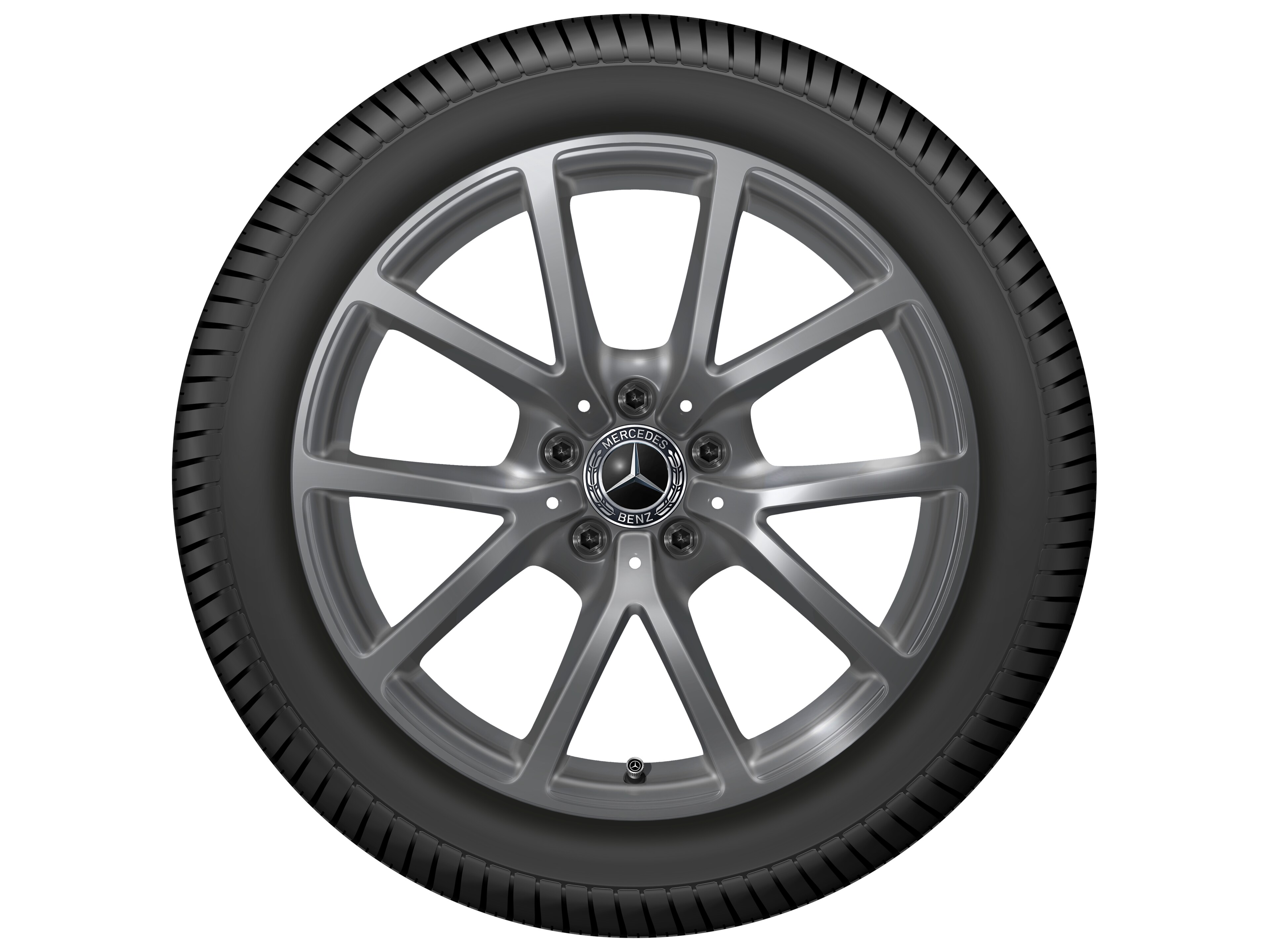 Cerchio a 10 razze, 45,7 cm (18 pollici) - 8 J x 18 ET 44,9, grigio tremolite metallizzato