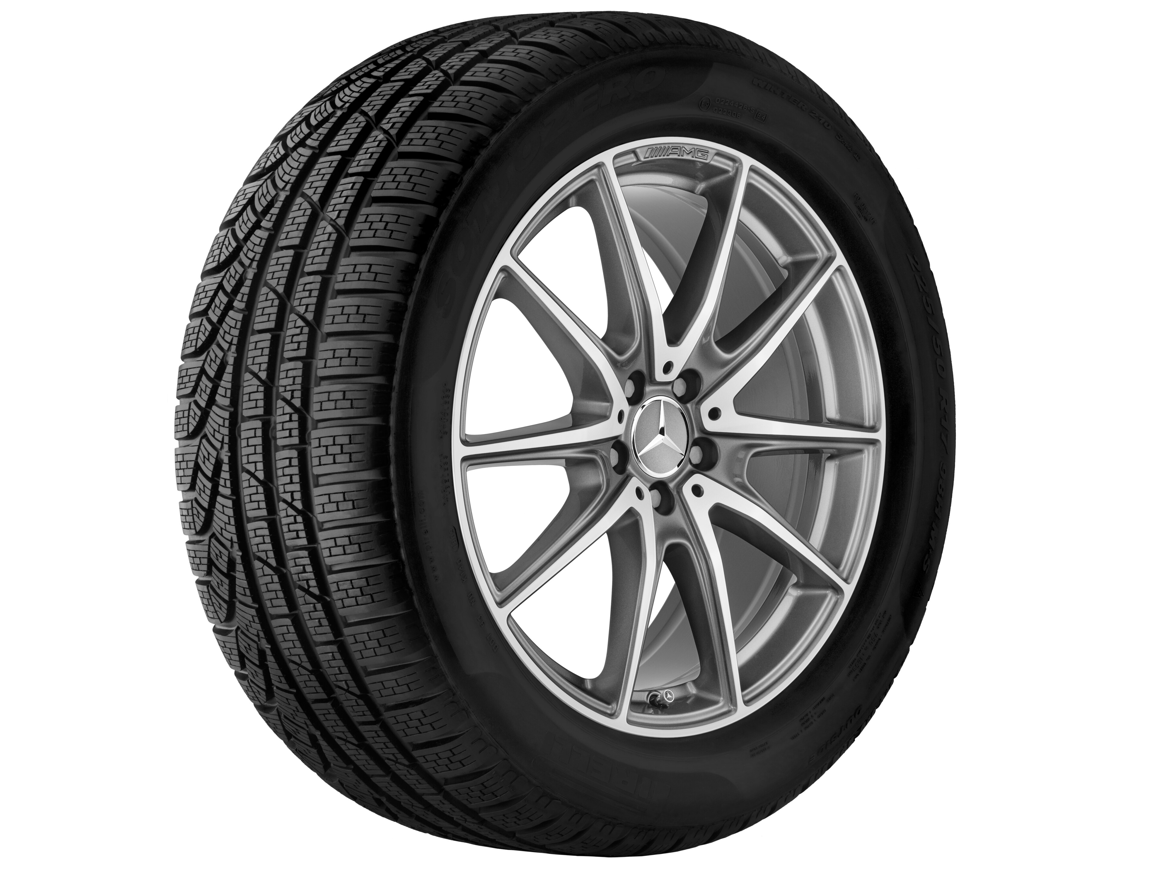 Cerchio a 10 razze AMG, 50,8 cm (20 pollici) - 9,5 J x 20 ET 38, grigio titanio, Tornitura a specchio