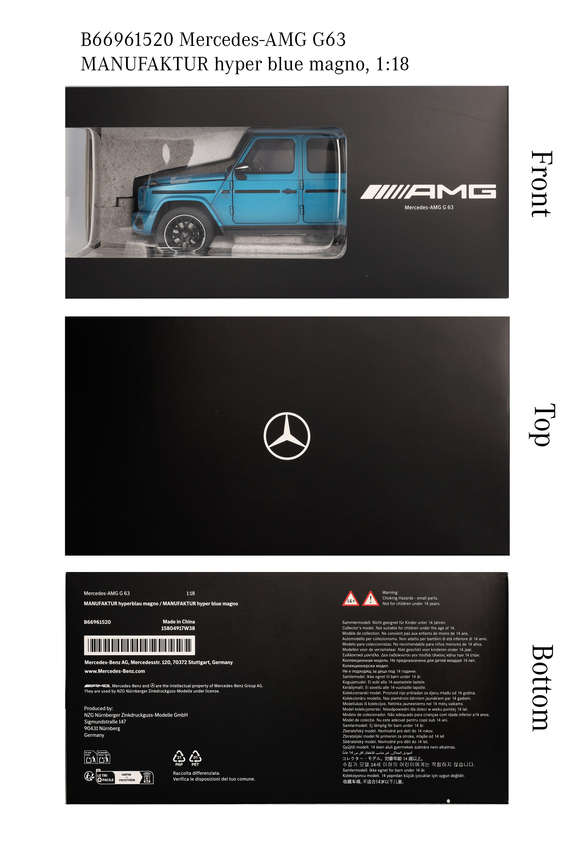 Mercedes AMG G 63, Fuoristrada, W465 - NZG, 1:18