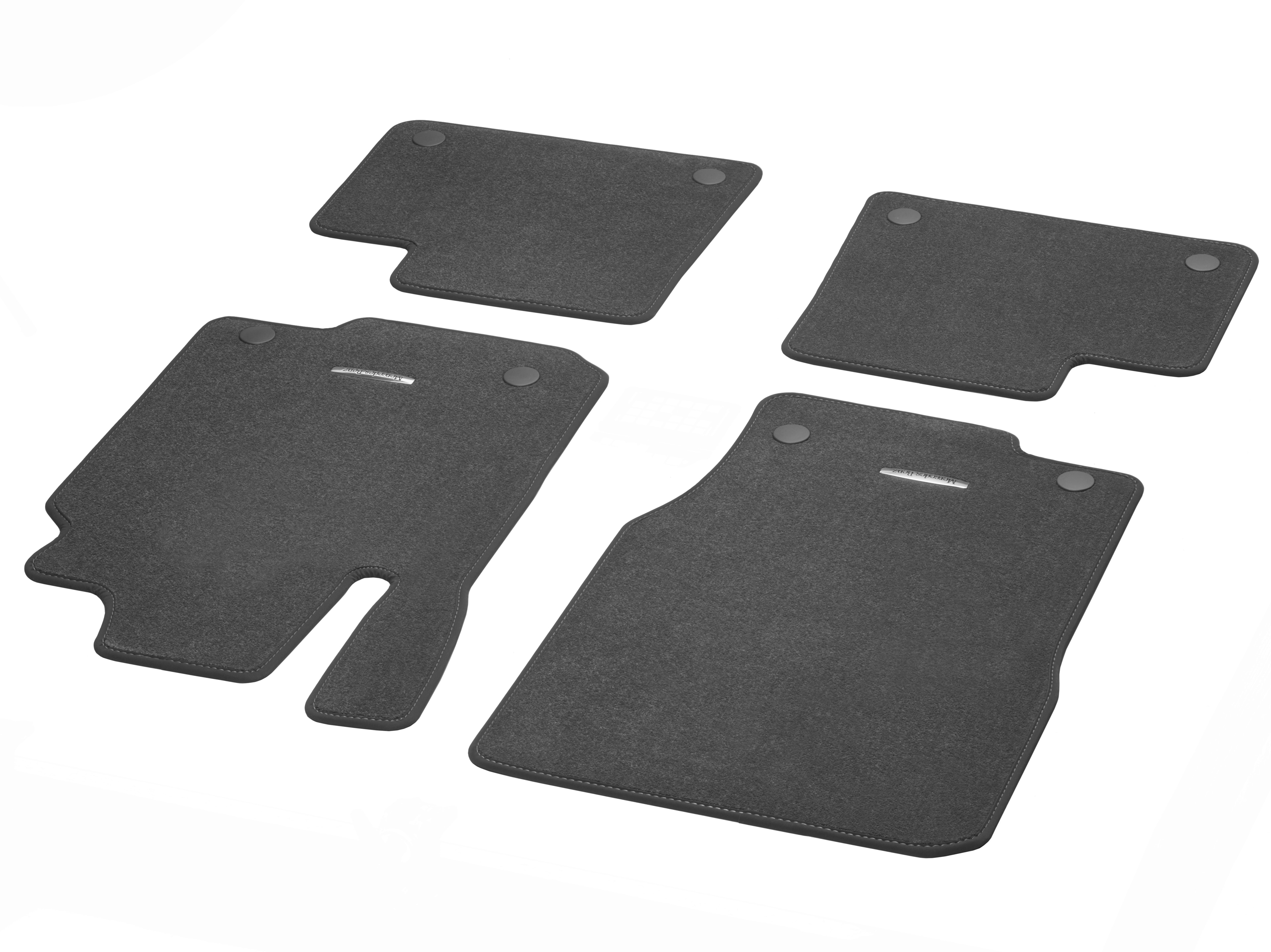 Tappetini in velours CLASSIC, Set, 4 pezzi - RL, grigio basalto