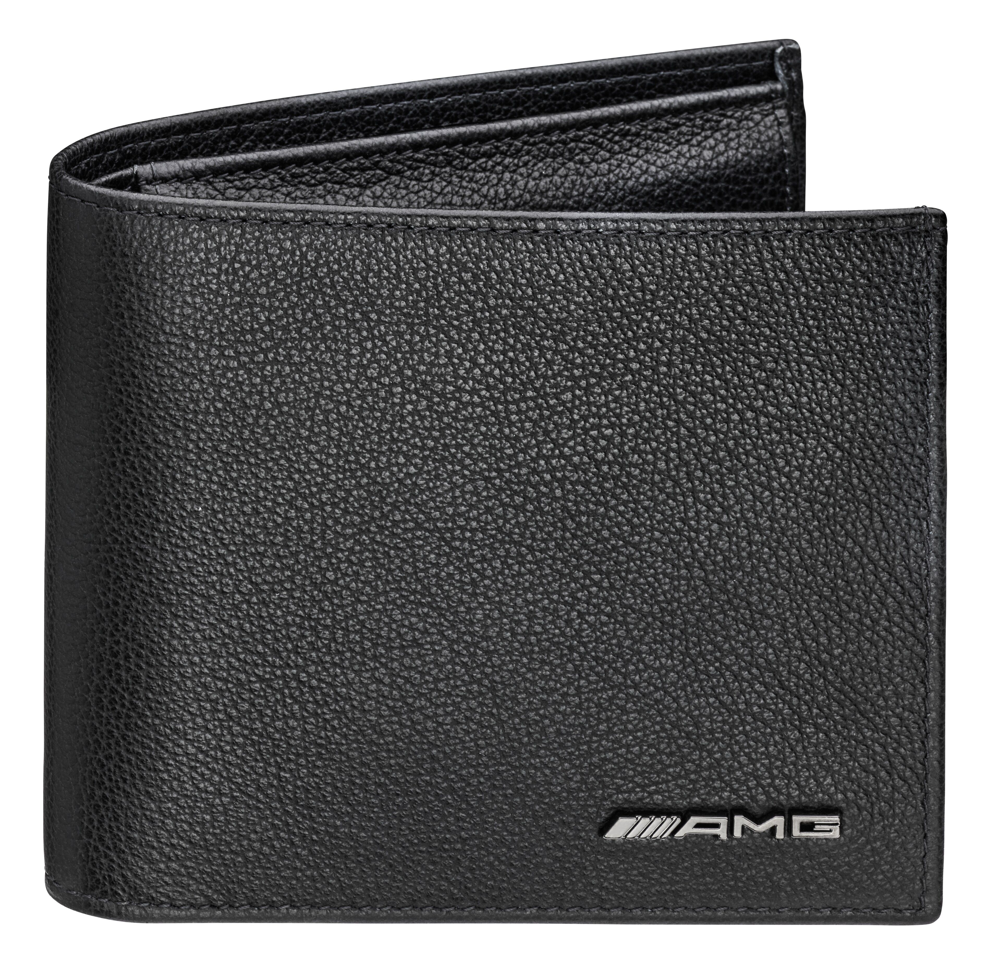 Portafoglio AMG - colore nero, Pelle di vitello