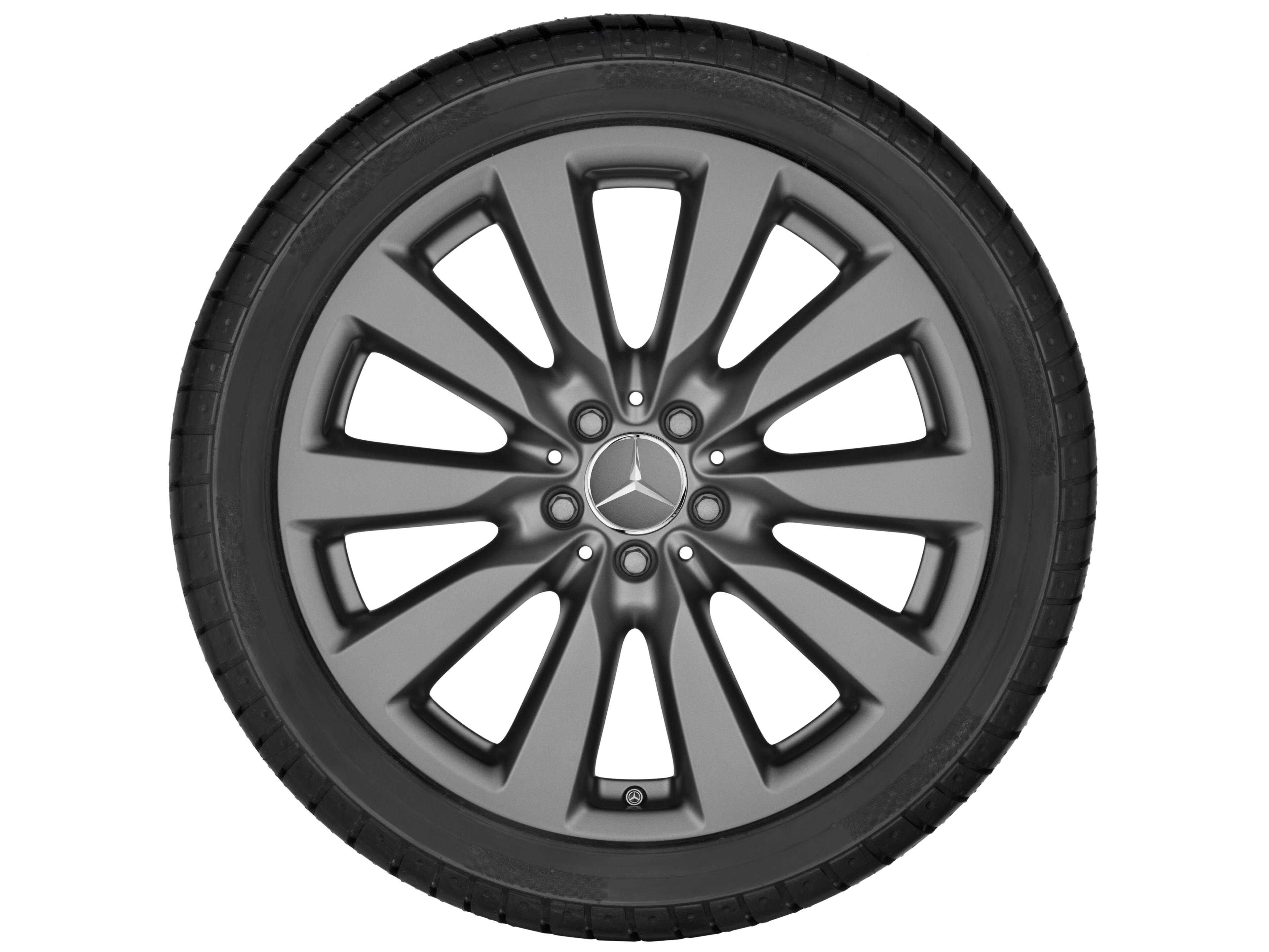 Cerchio a 10 razze, 48,3 cm (19 pollici) - 8 J x 19 ET 38, grigio Himalaya opaco