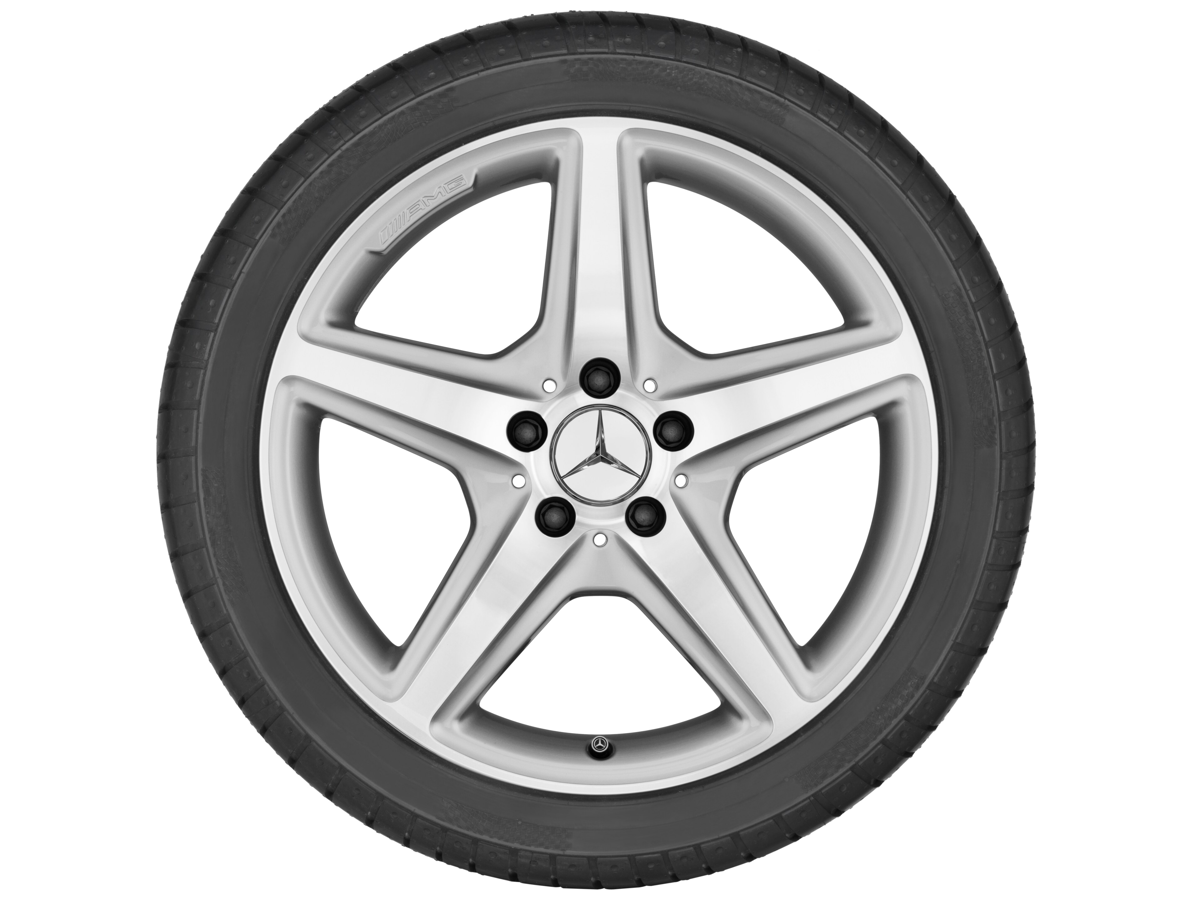 Cerchio a 5 razze AMG, 45,7 cm (18 pollici) - 8,5 J x 18 ET 34,5, argento titanio