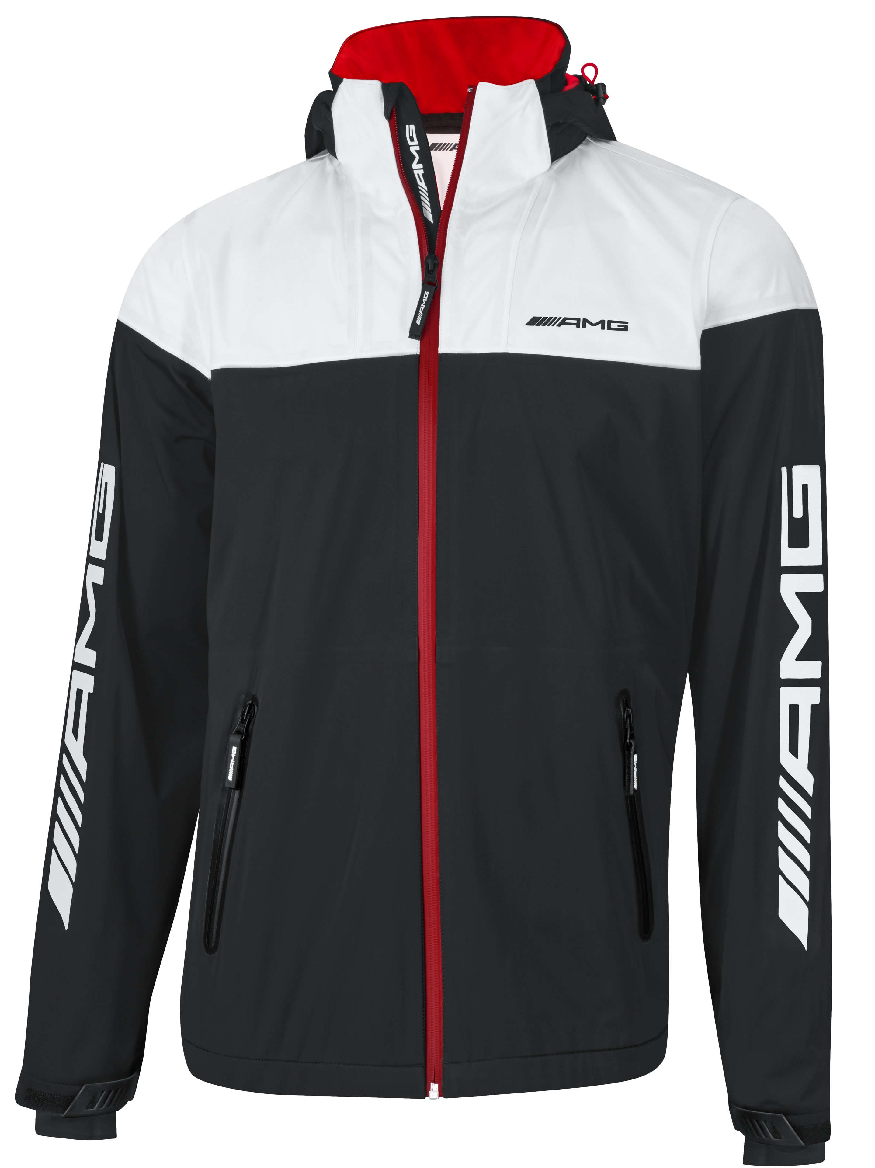 Giacca Soft Shell da uomo AMG - colore nero / Colore bianco, S