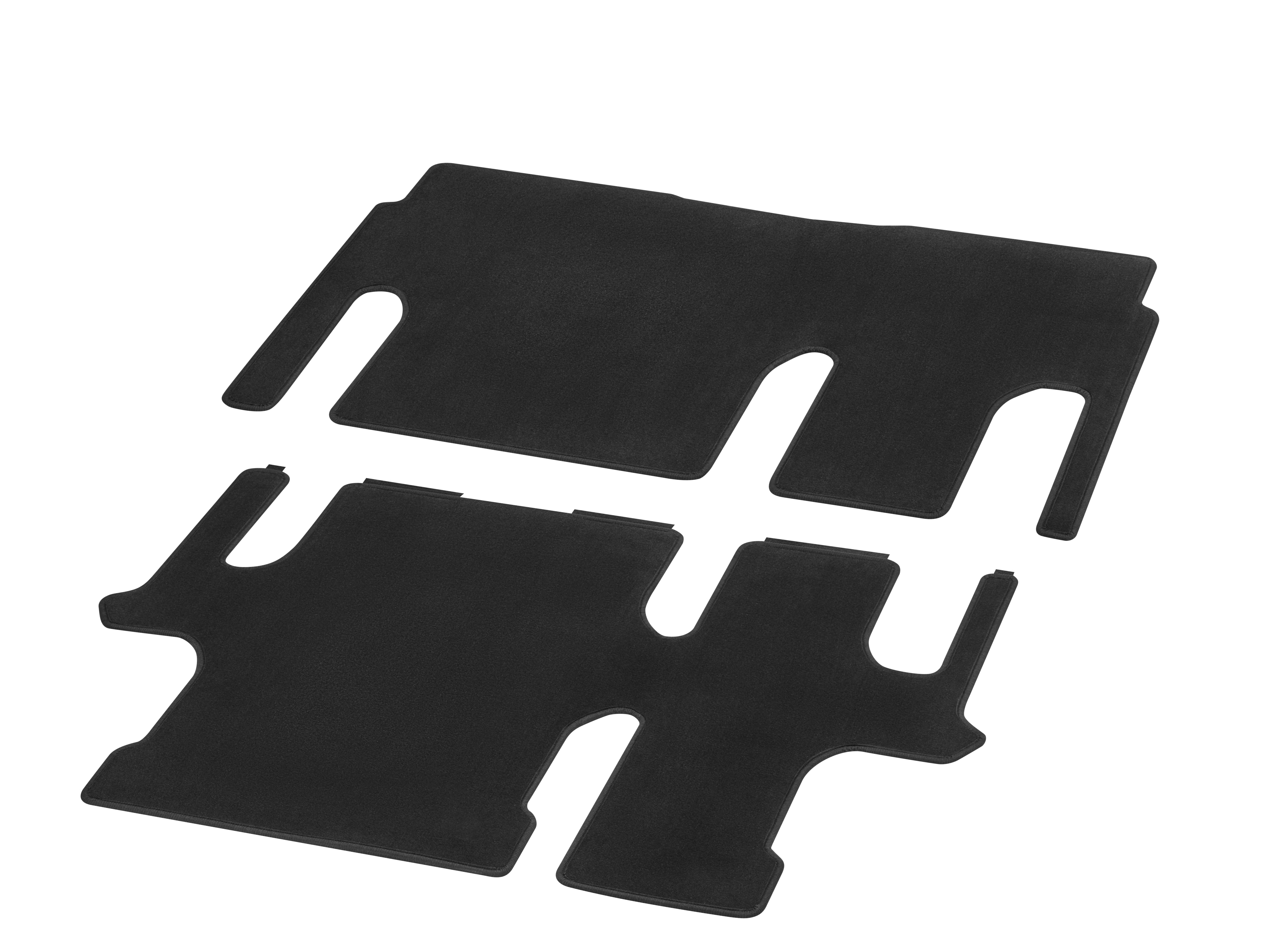 Tappetini in velours, Vano passeggeri, con guida singola, 2 porte scorrevoli (T19), 2 pezzi, T19, U3R/UR3 - LL/RL, colore nero