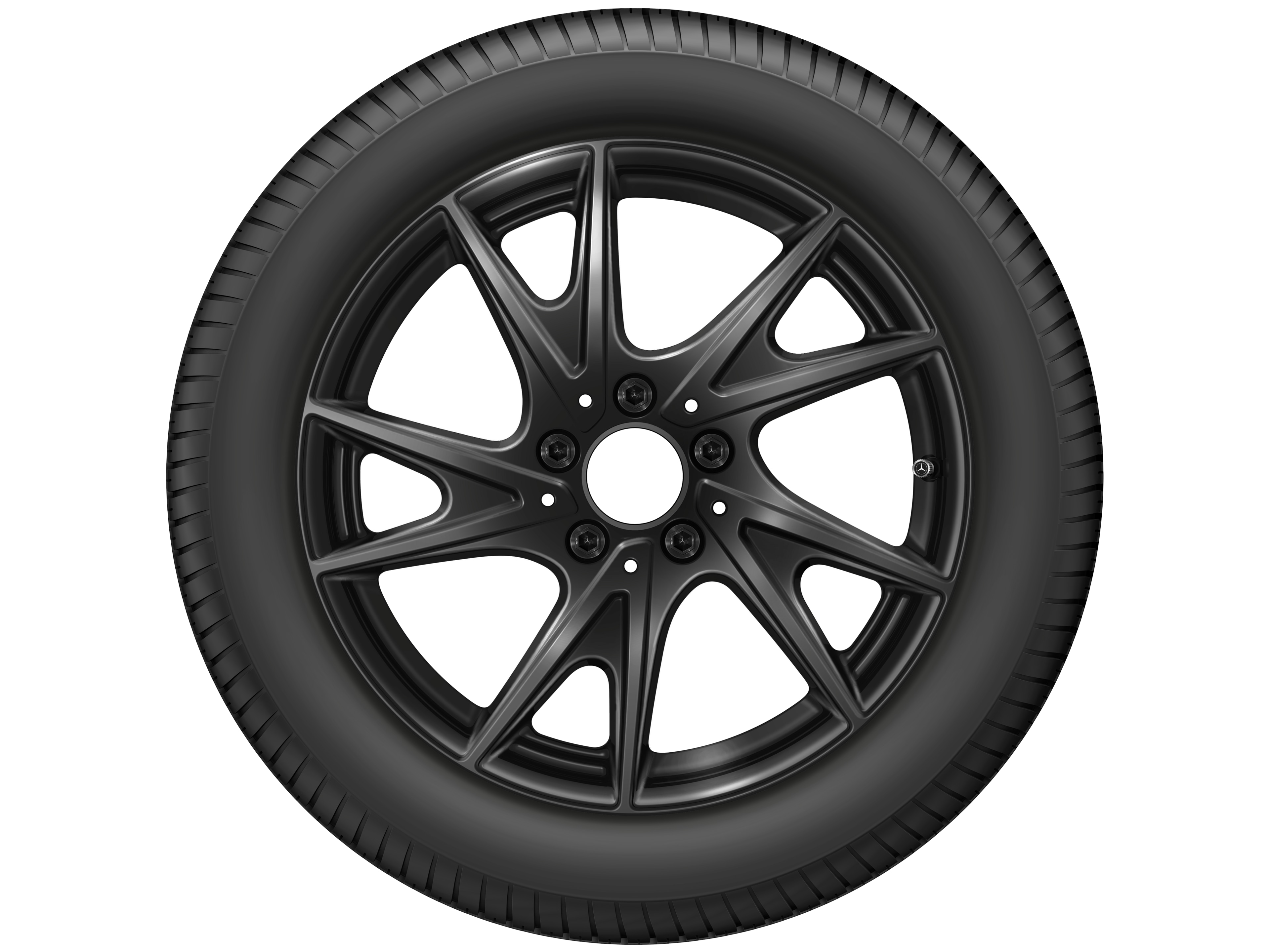 Cerchio a 5 doppie razze, 43,2 cm (17 pollici) - 8 J x 17 ET 58, colore nero