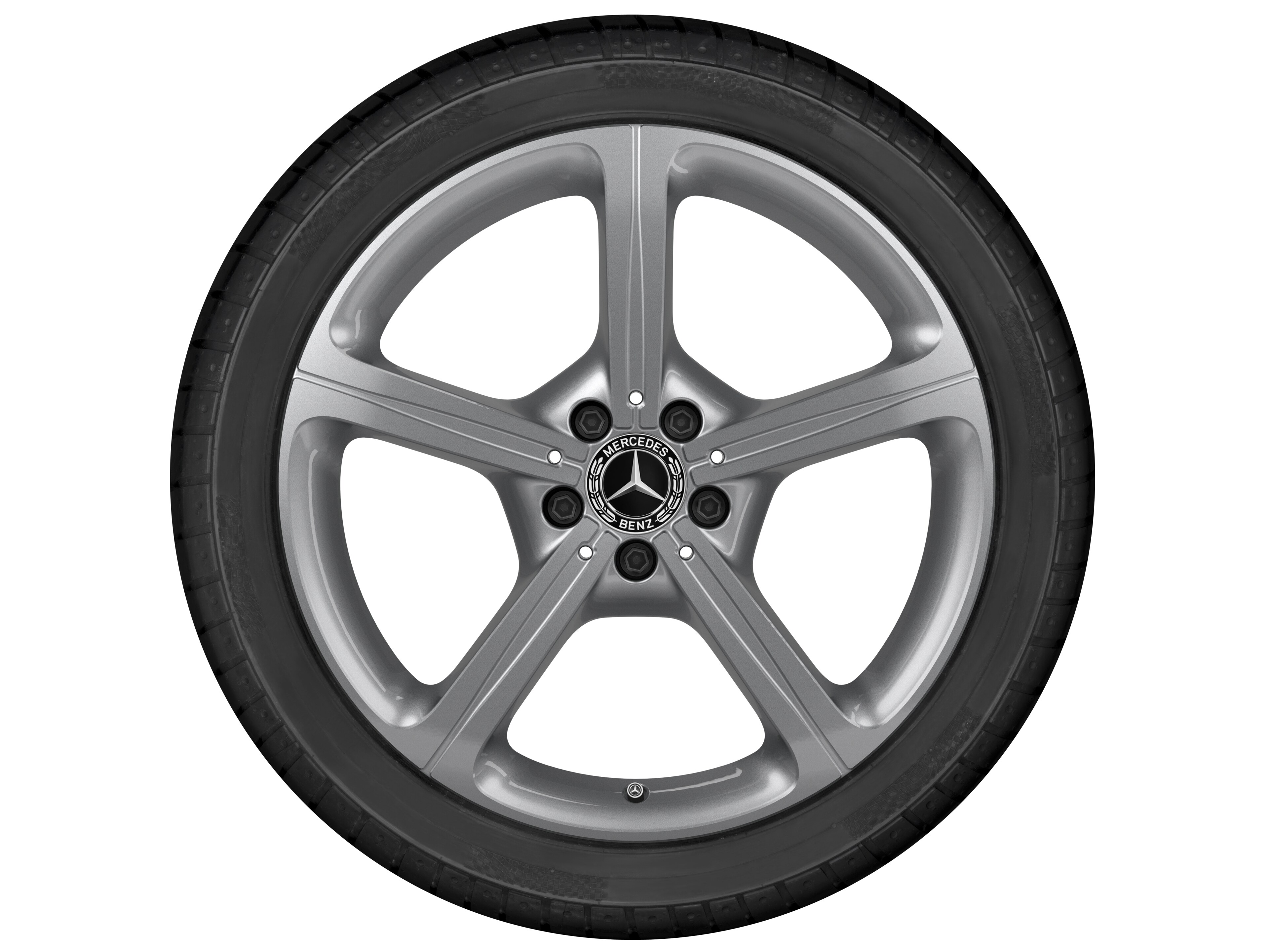 Cerchio a 5 razze, 48,3 cm (19 pollici) - 9 J x 19 ET 33, argento vanadio