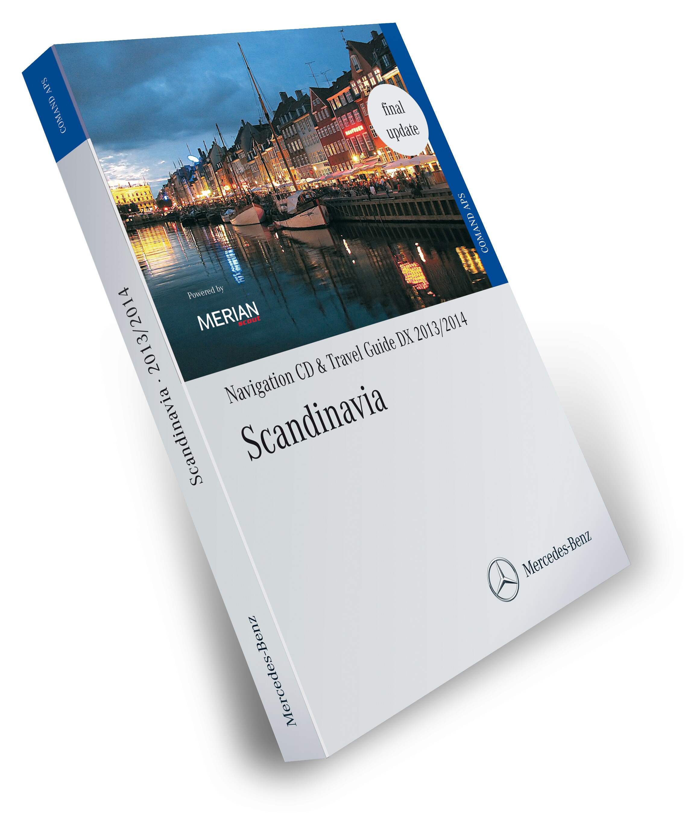 CD di navigazione, Scandinavia, con guida turistica MERIAN 2013/2014