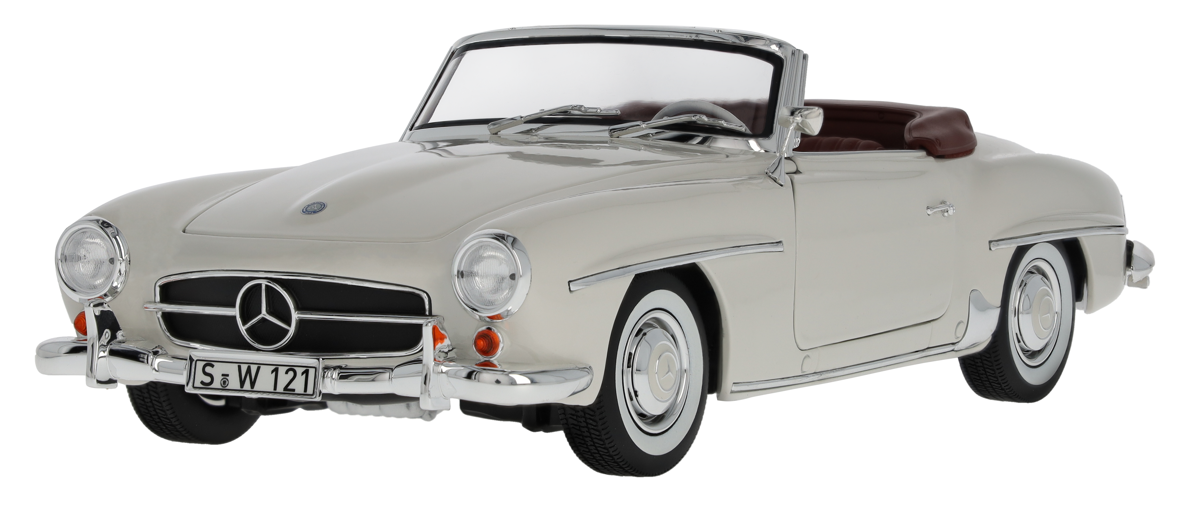 190 SL Roadster W 121 (1954-1963) - bianco-grigio, Norev, 1:18