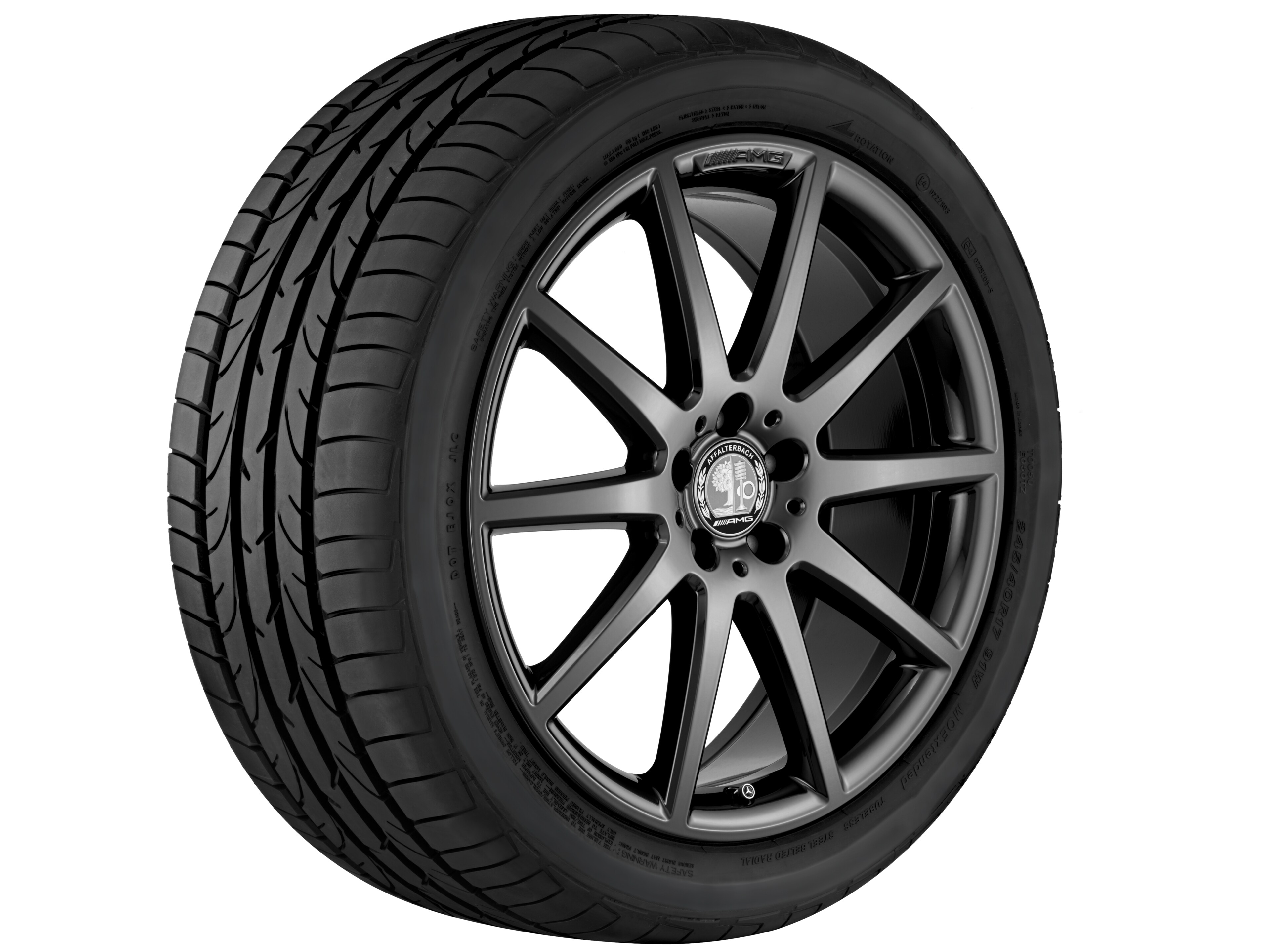 Cerchio a 10 razze AMG, 50,8 cm (20 pollici) - 8 J x 20 ET 43,5, nero titanio, lucido