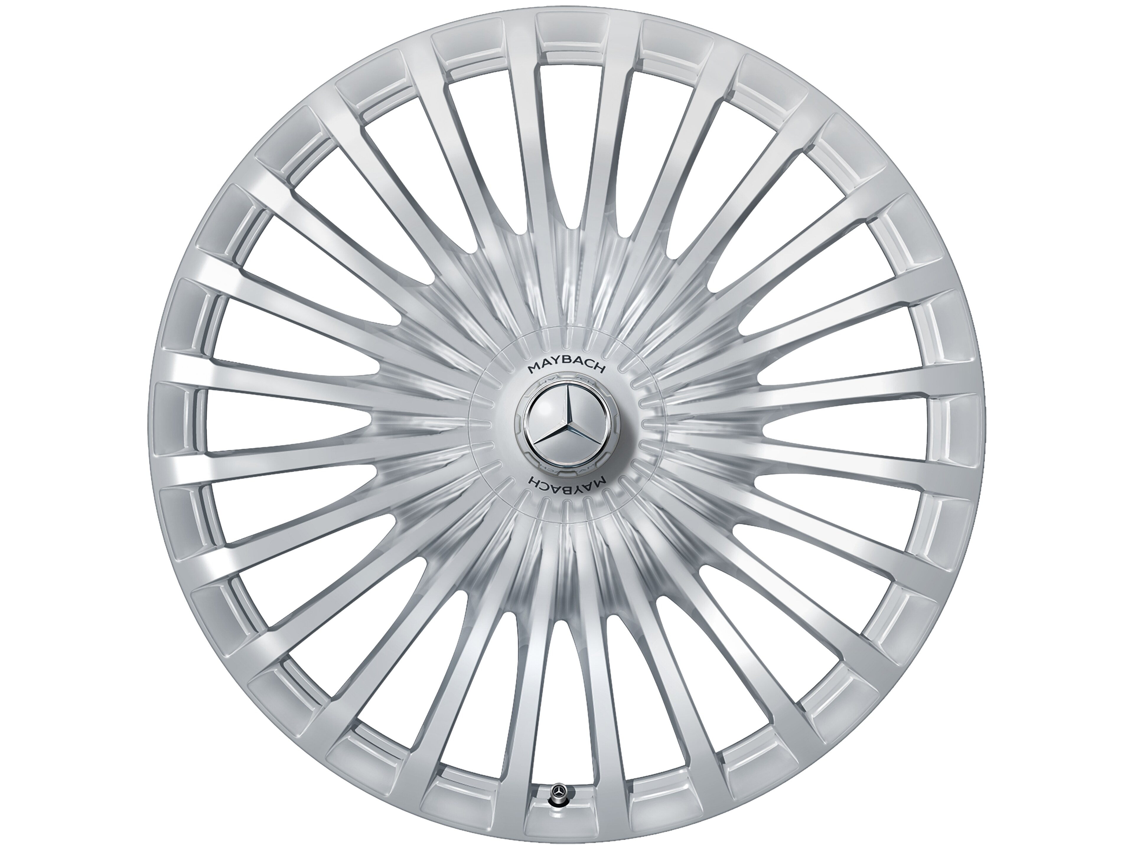 Cerchio a razze multiple, 58,4 cm (23 pollici) - 9,5 J x 23 ET 47, argento, Lucidato