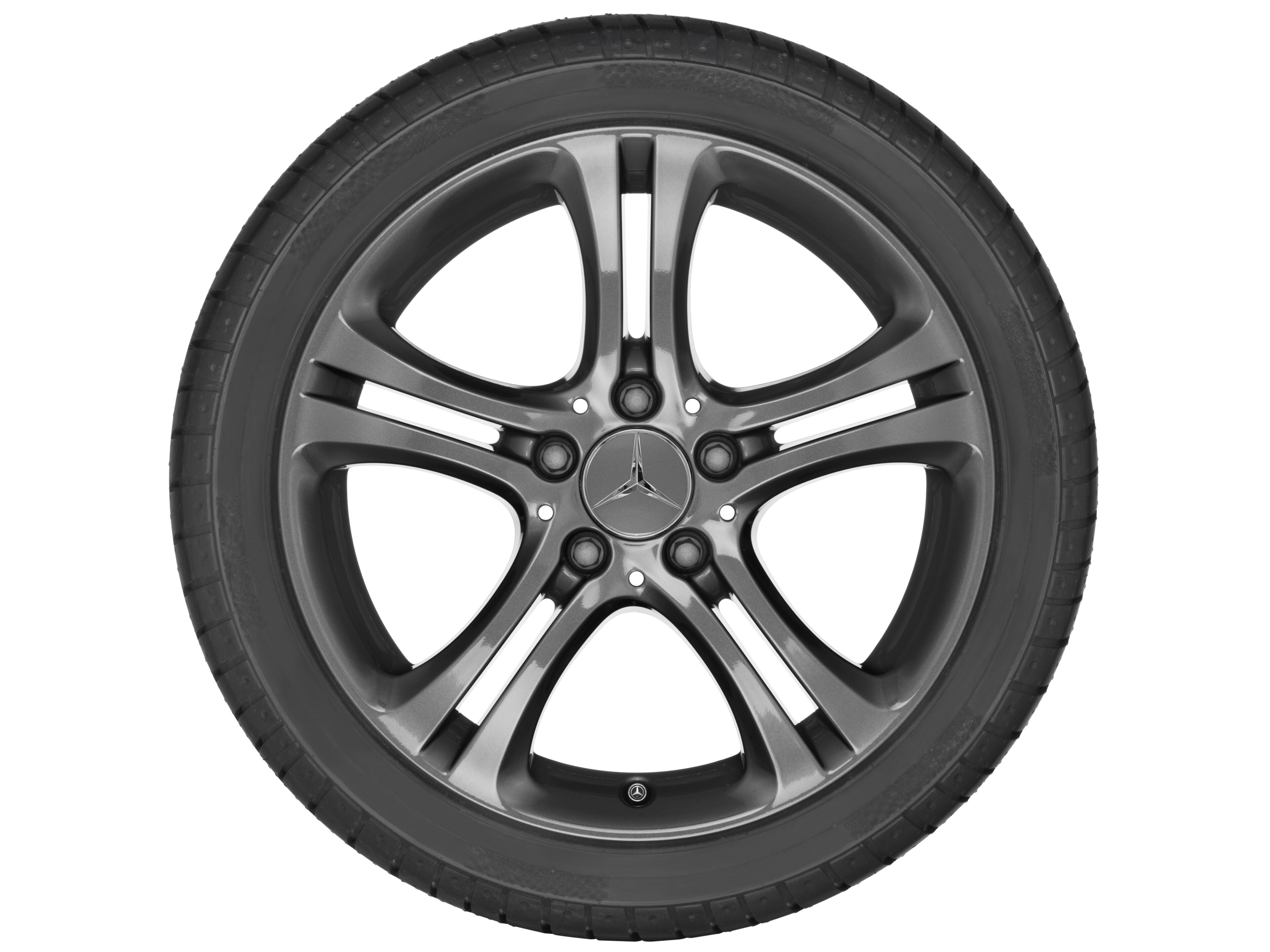 Cerchio a 5 doppie razze, 43,2 cm (17 pollici) - 7,5 J x 17 ET 52,5, grigio tremolite metallizzato, verniciato