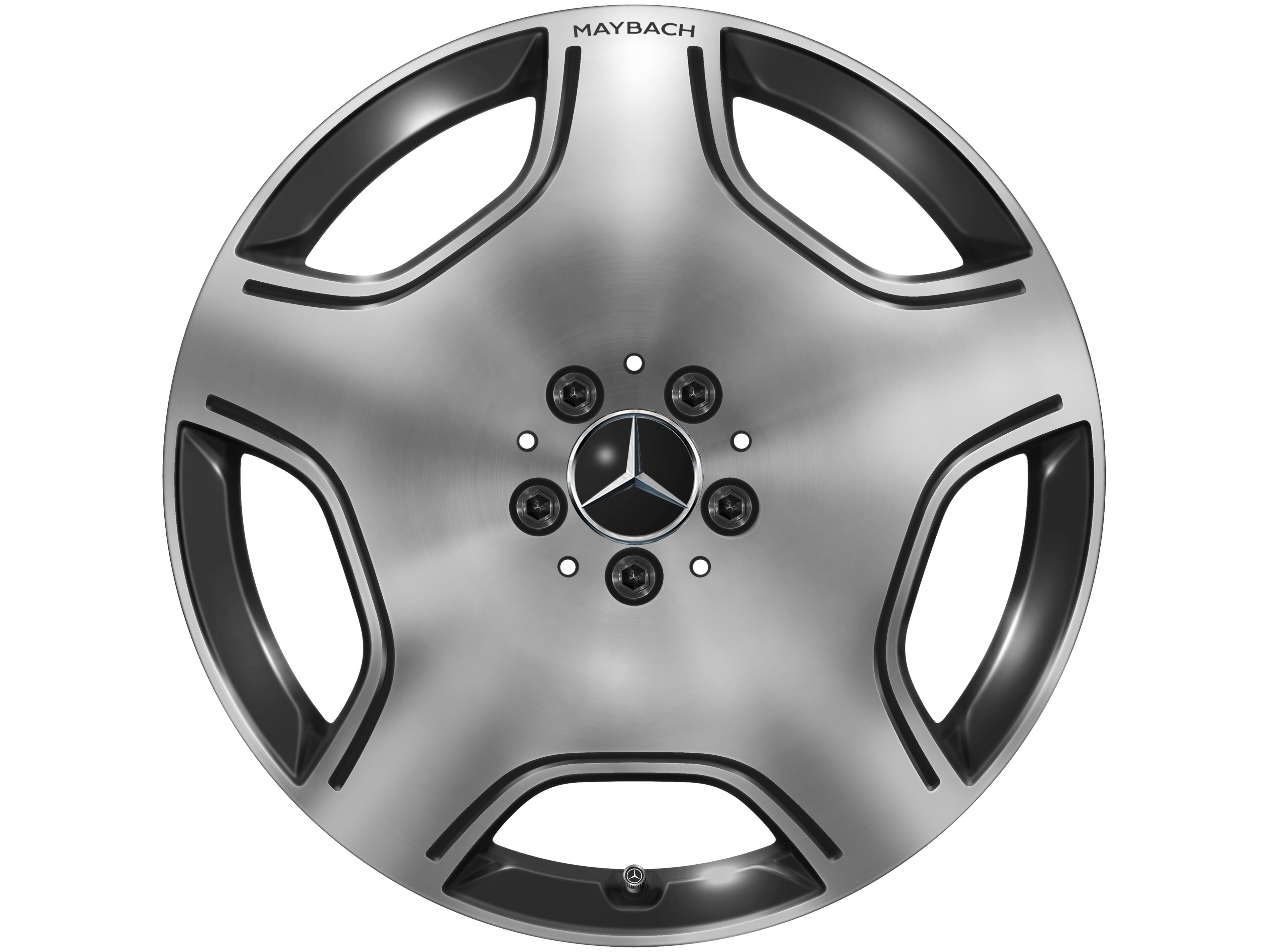 Cerchio a 5 fori, Aero, 48,3 cm (19 pollici) - 8,5 J x 19 ET 31,5, colore nero, Tornitura a specchio
