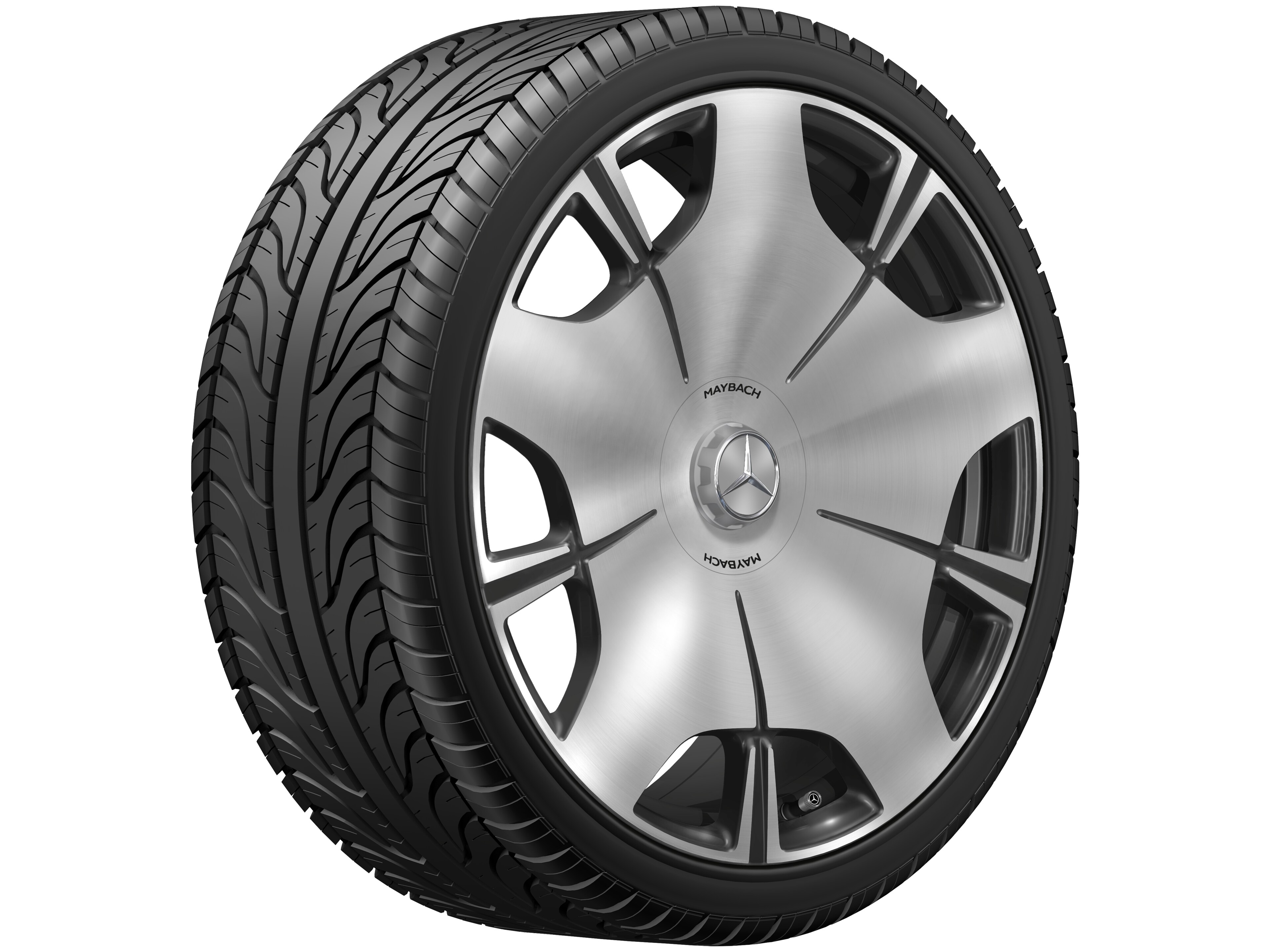 Cerchio fucinato AMG con design a 10 fori, 53,3 cm (21 pollici) - 11 J x 21 ET 67,1, colore nero, Tornitura a specchio