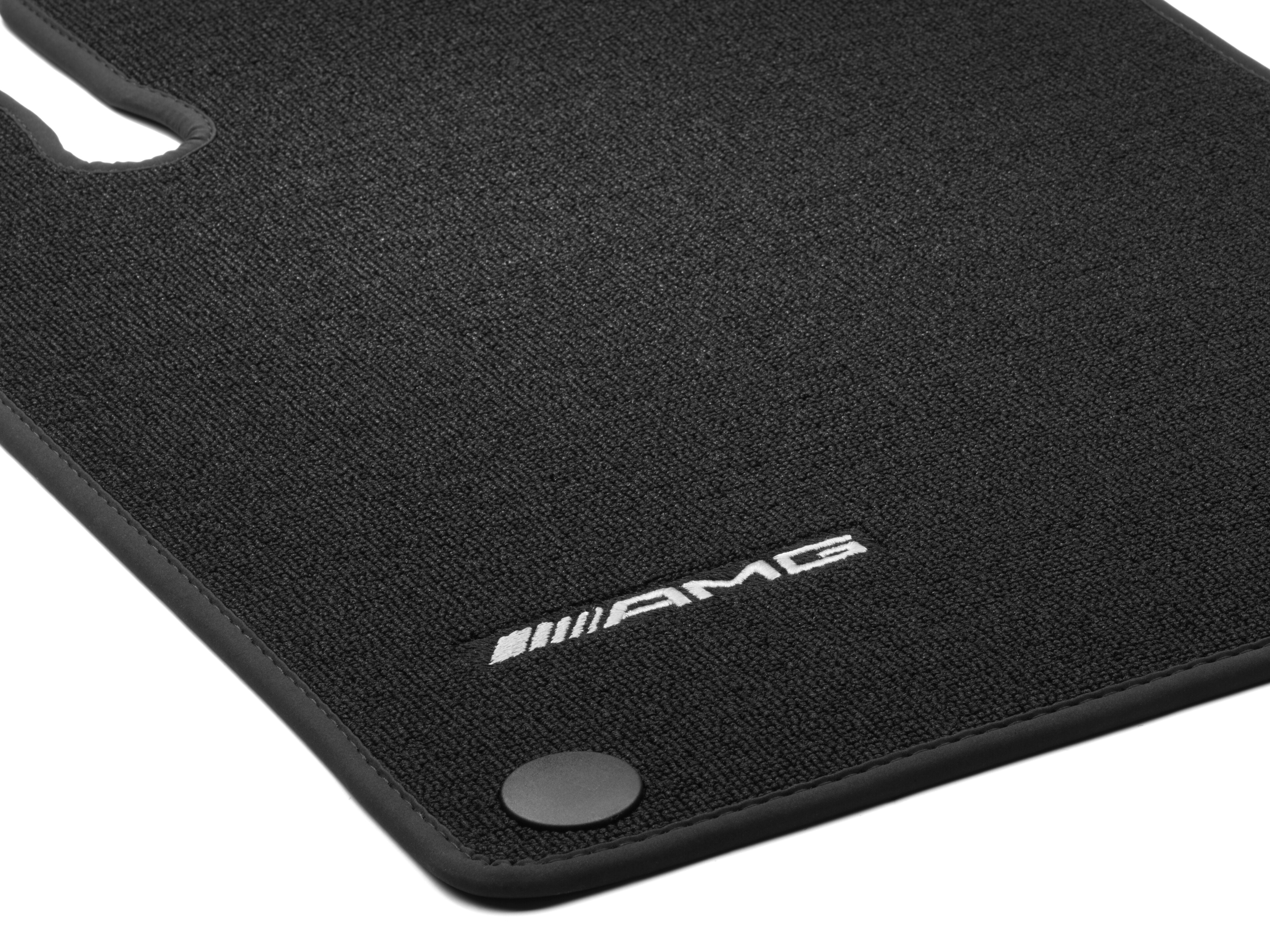 Tappetini AMG con lavorazione a pelo corto, Set, 4 pezzi, con logo AMG ricamato - RL, colore nero