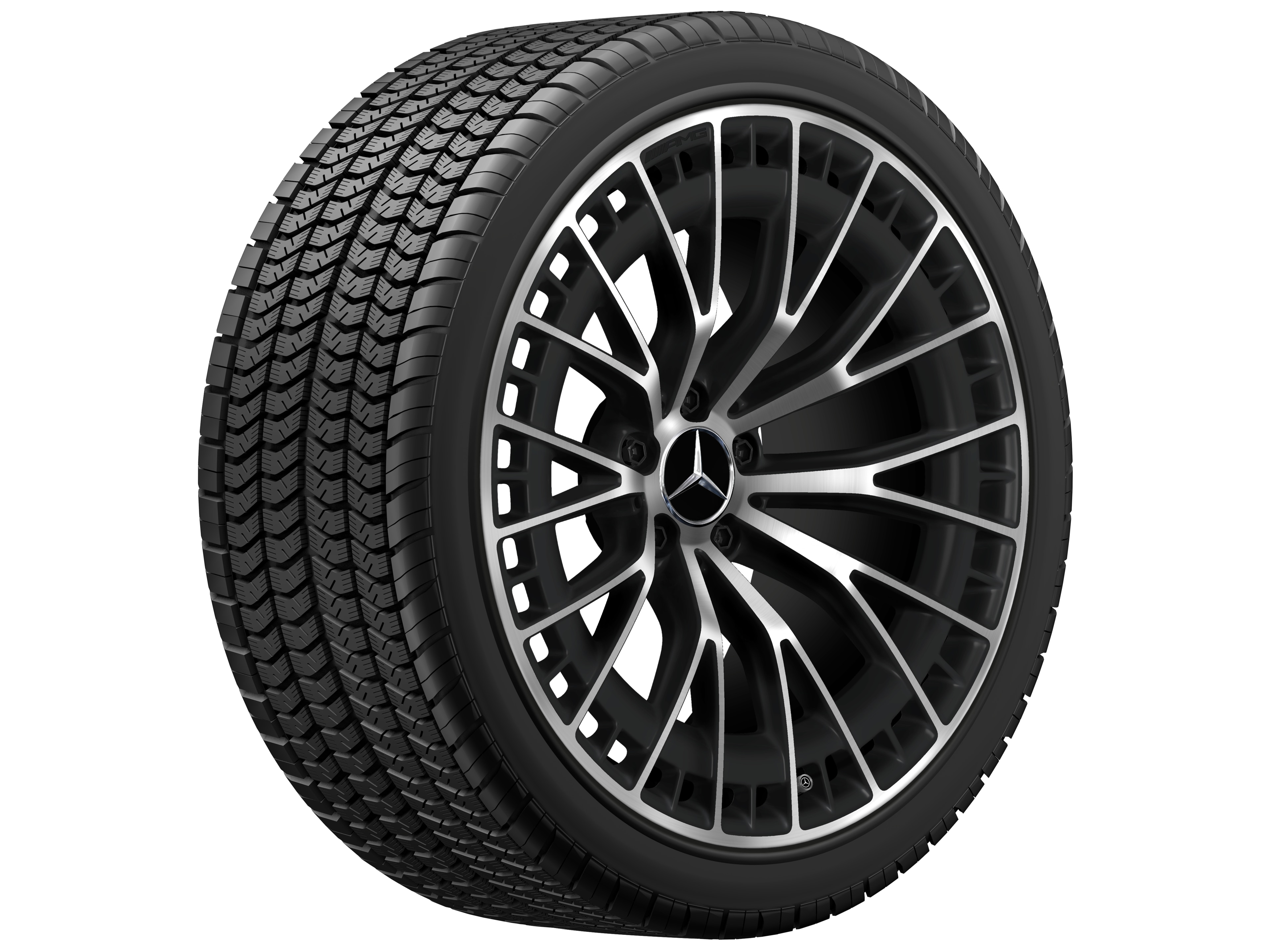 Cerchio in lega leggera AMG, con design a Y, 50,8 cm (20 pollici) - 9,5 J x 20 ET 19, nero opacizzato, Tornitura a specchio