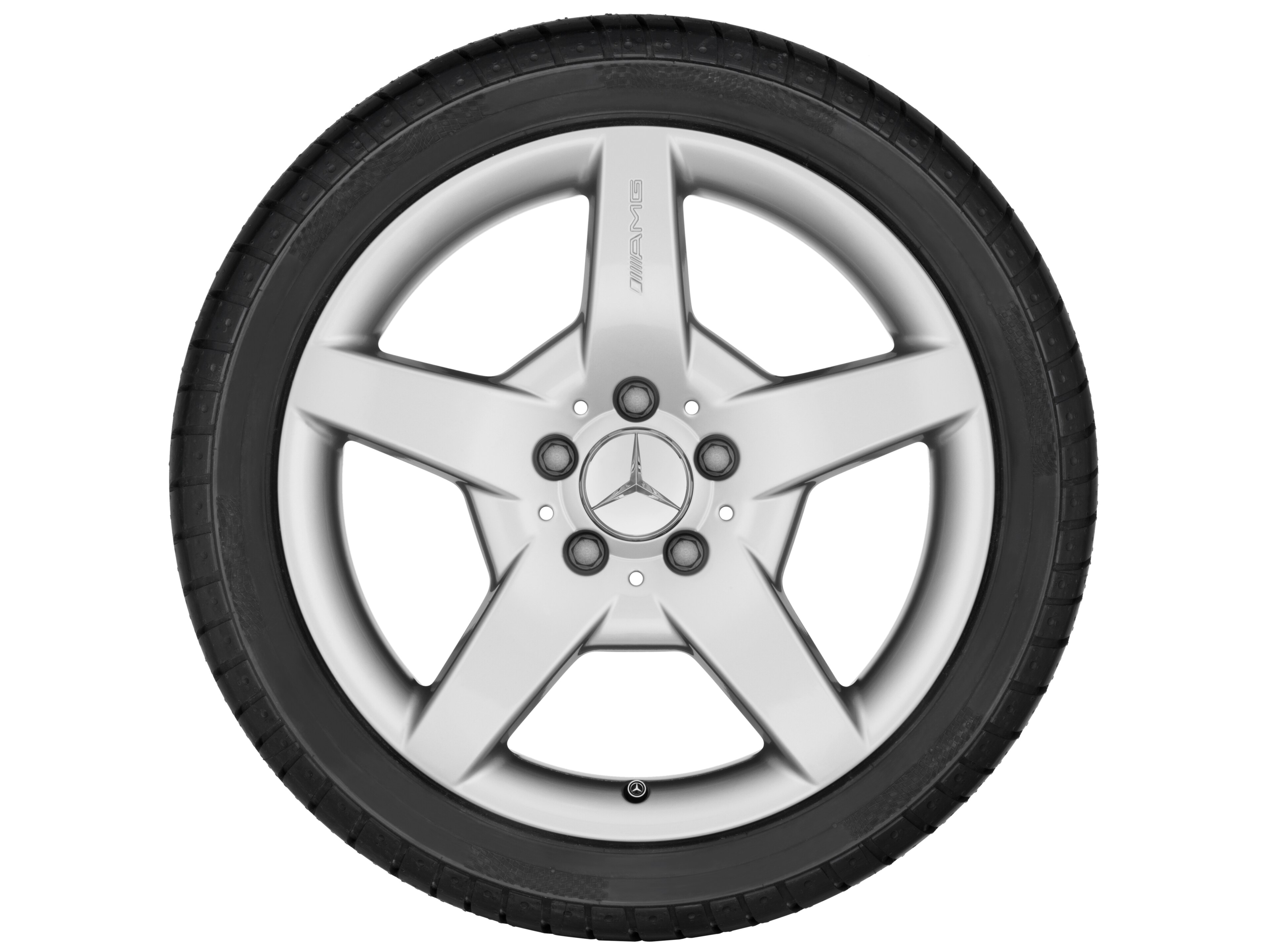 Cerchio a 5 razze AMG, 45,7 cm (18 pollici) - 8 J x 18 ET 34, argento titanio