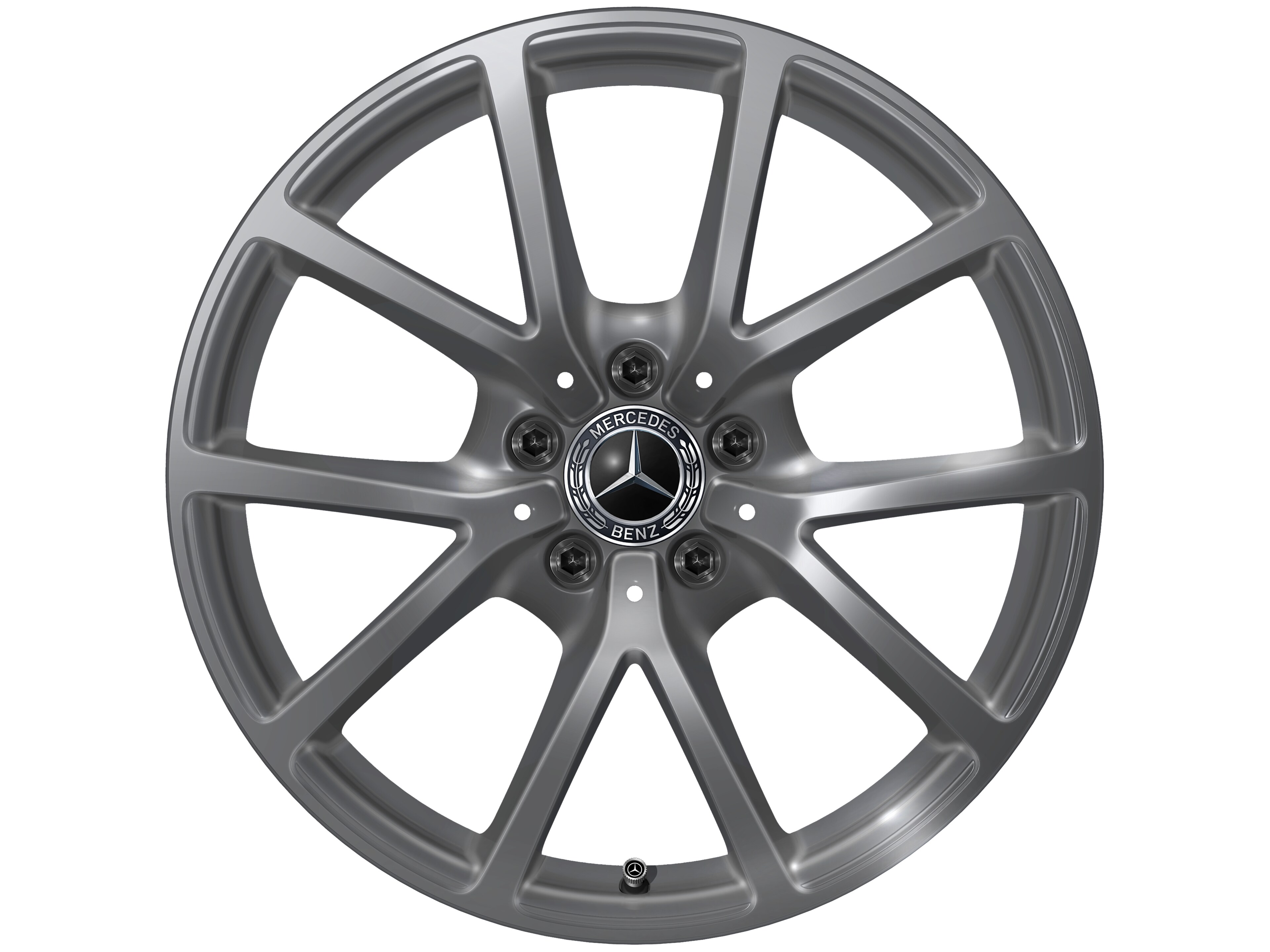 Cerchio a 10 razze, 45,7 cm (18 pollici) - 8 J x 18 ET 44,9, grigio tremolite metallizzato