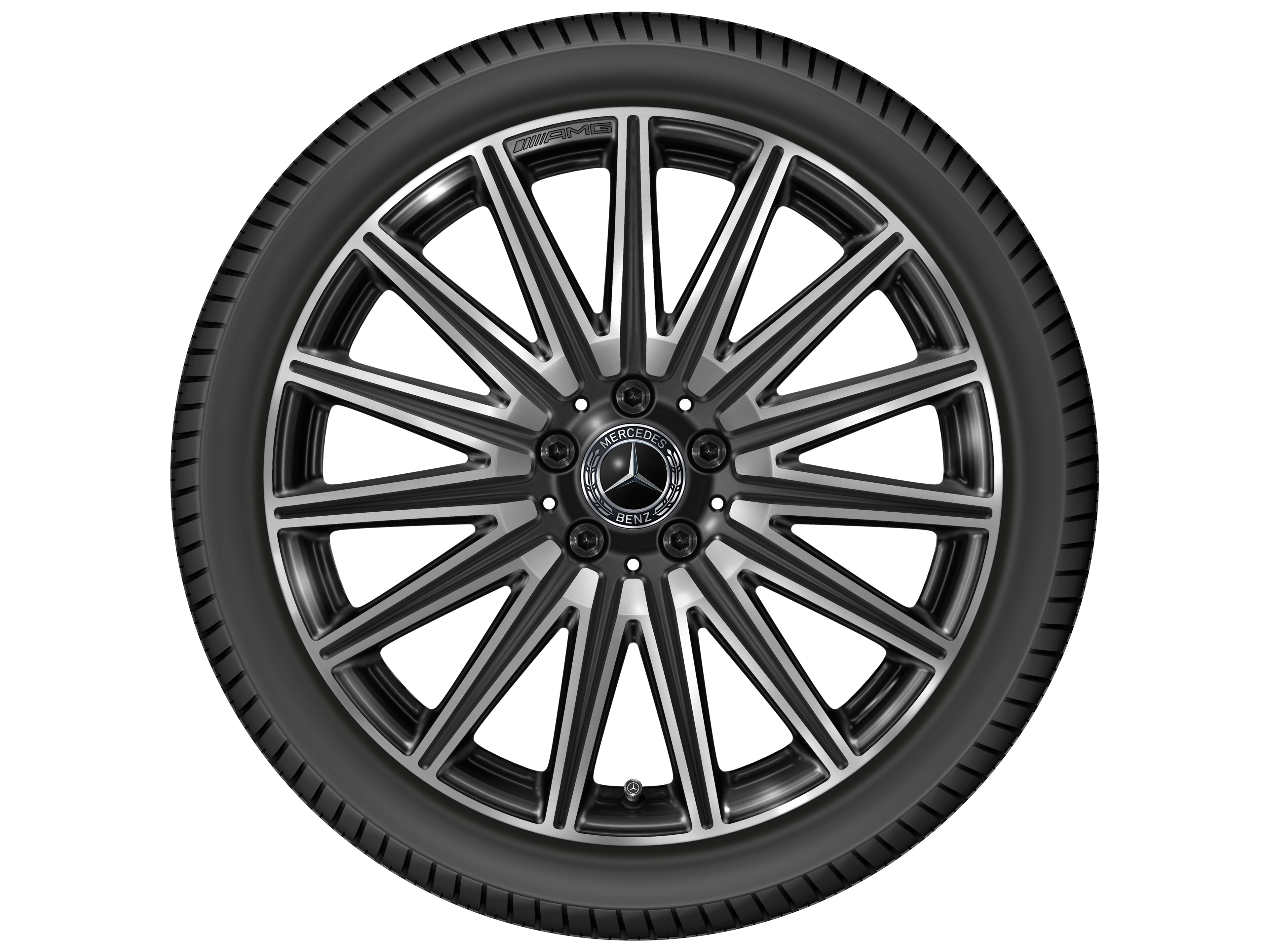 Cerchio in lega leggera AMG, con design a razze multiple, 48,3 cm (19 pollici) - 7,5 J x 19 ET 48,4, colore nero