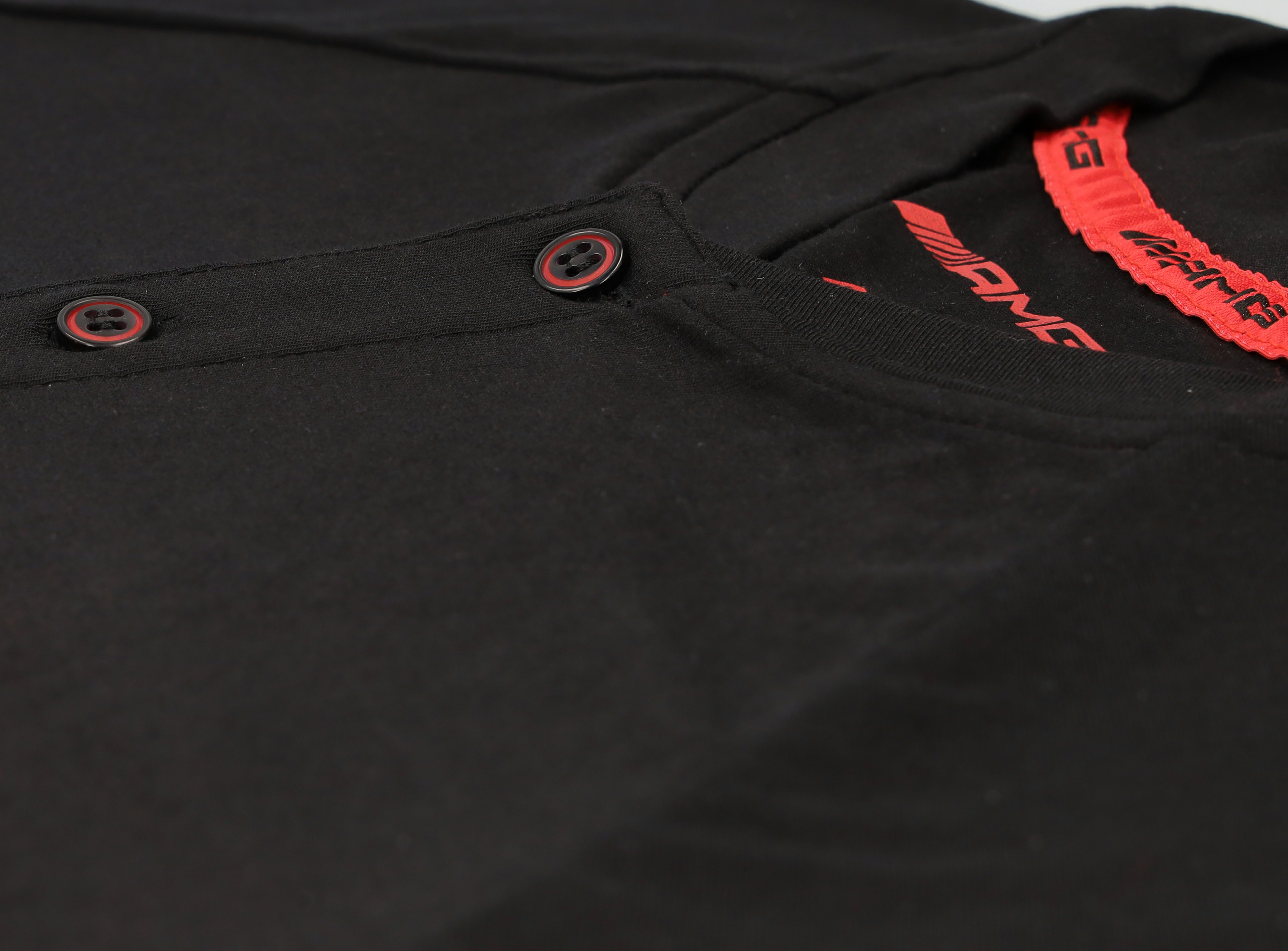 Polo da uomo AMG - colore nero / Rosso, M