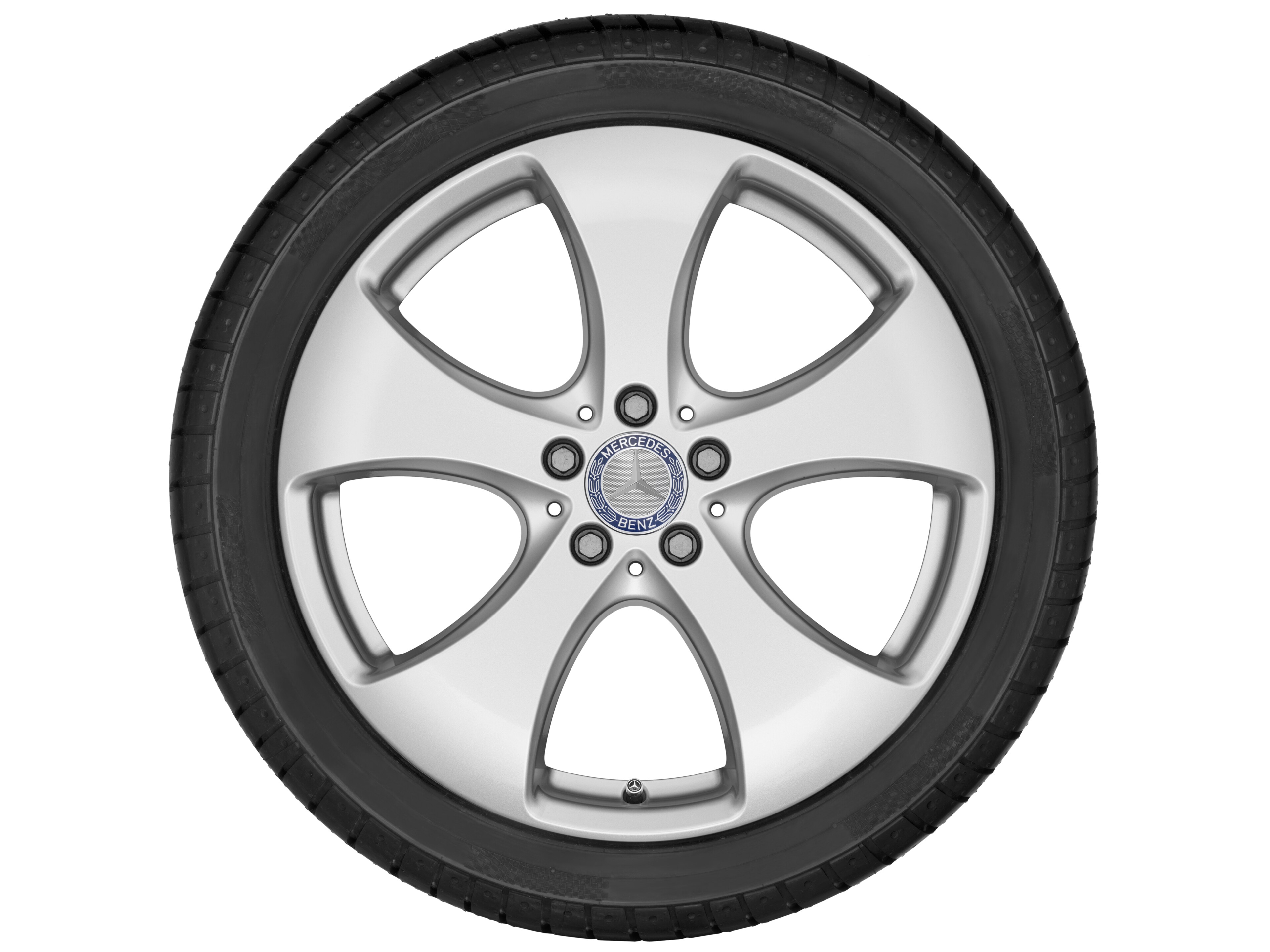 Cerchio a 5 razze, 48,3 cm (19 pollici) - 8,5 J x 19 ET 62, argento vanadio, verniciato
