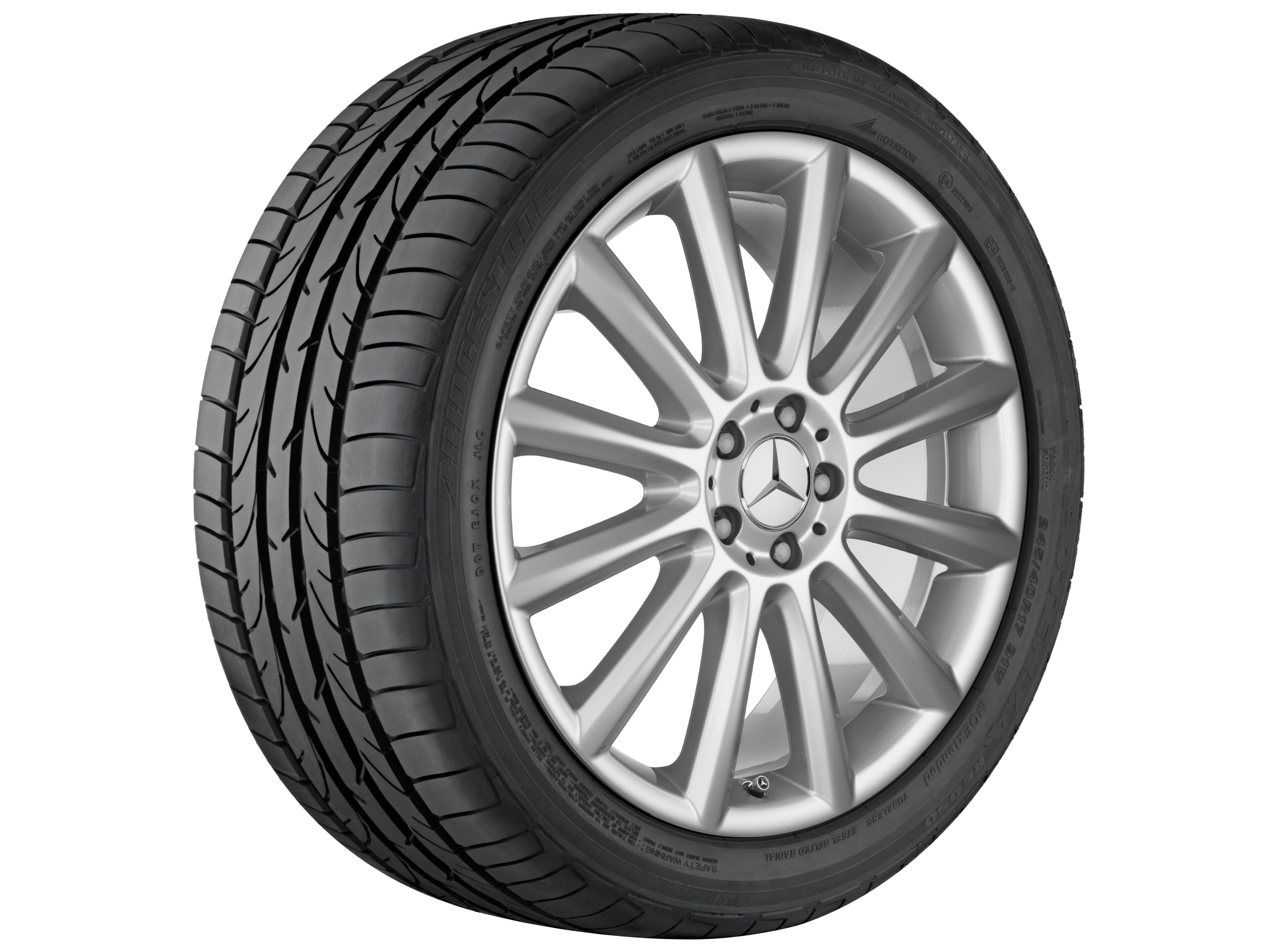 Cerchio a 12 razze, 50,8 cm (20 pollici) - 8,5 J x 20 ET 67, argento Sterling