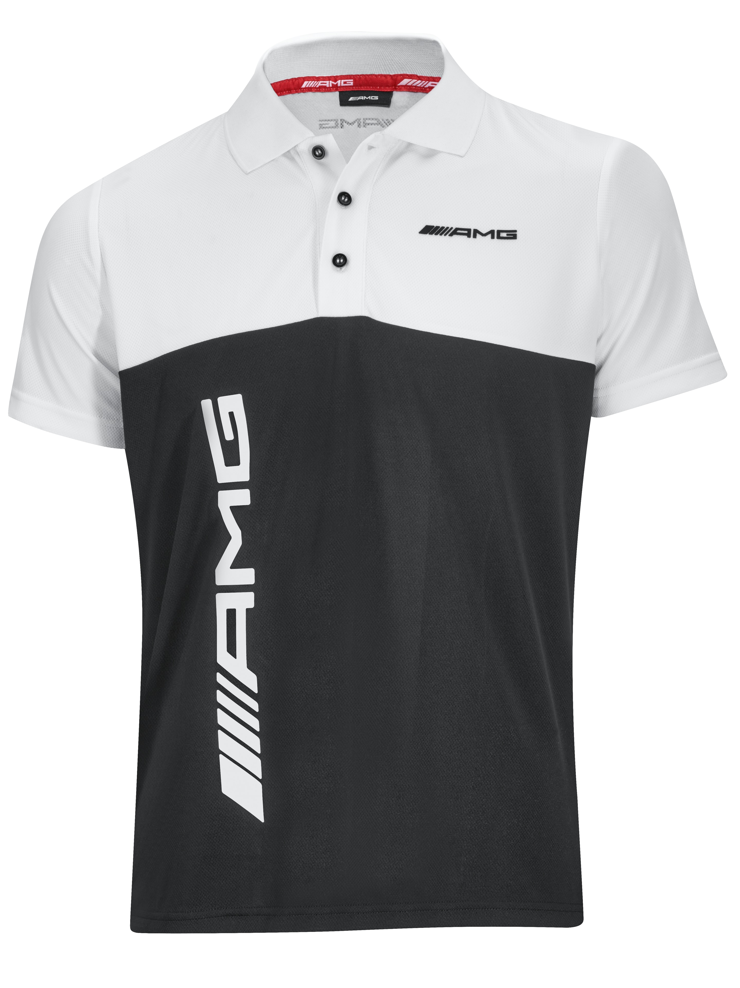 Polo da uomo AMG - colore nero / Colore bianco, XXL
