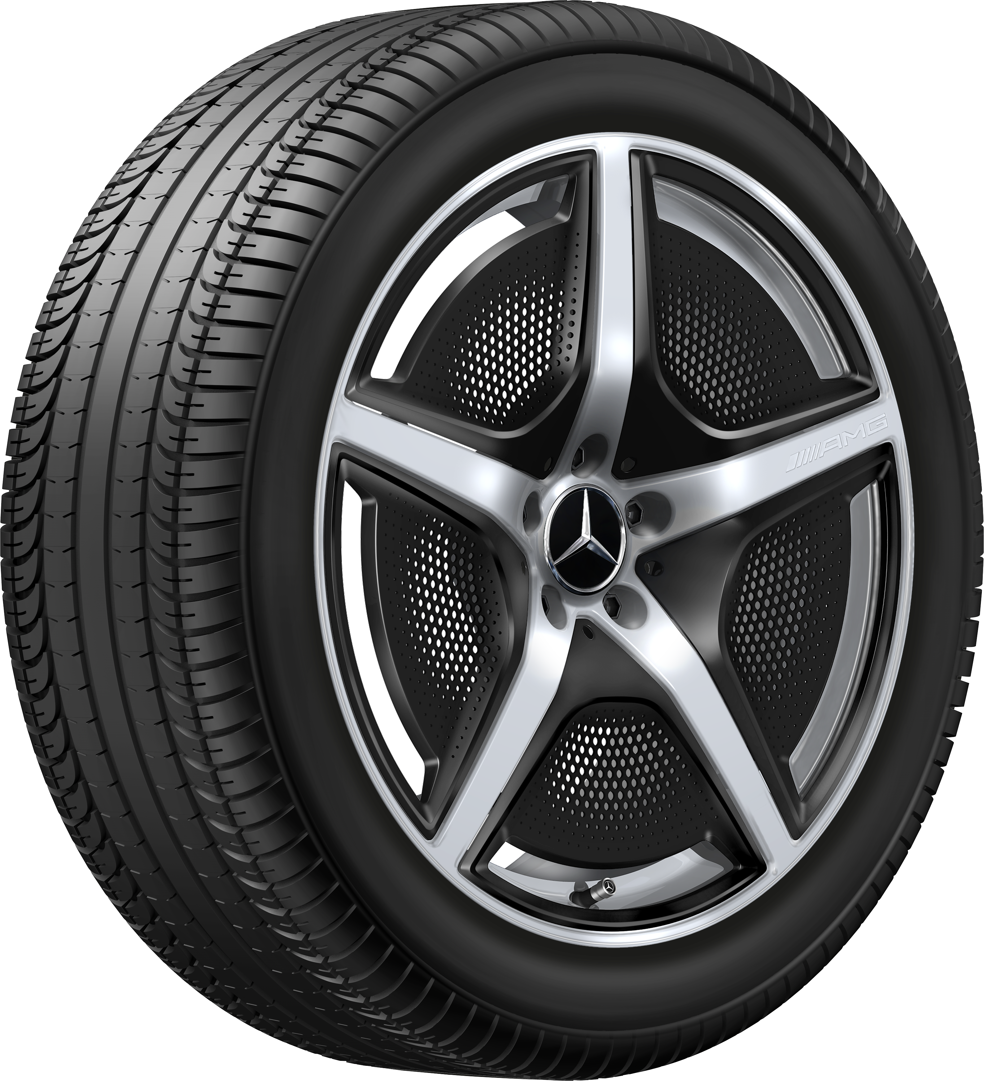 Cerchio a 5 razze AMG, 50,8 cm (20 pollici) - 9 J x 20 ET 50, argento vanadio, lucido