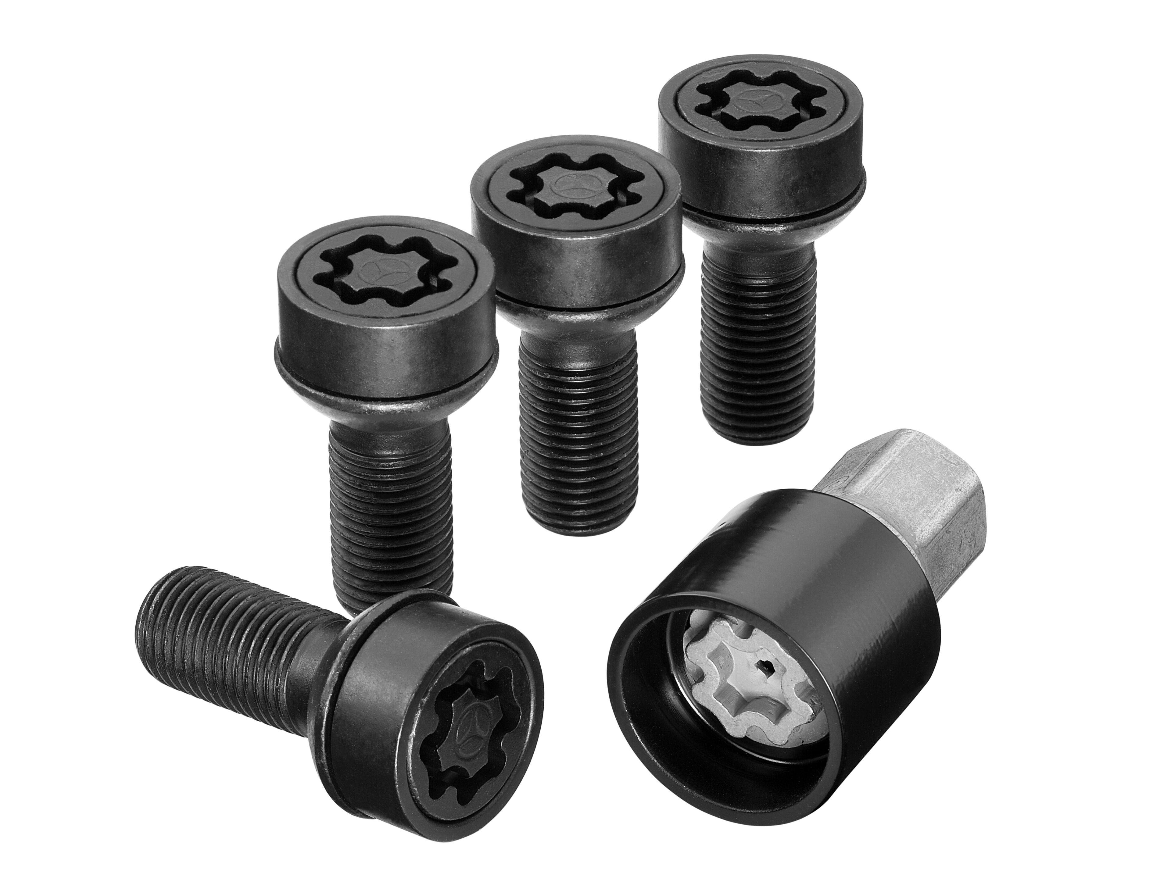 Set di bulloni antifurto - colore nero