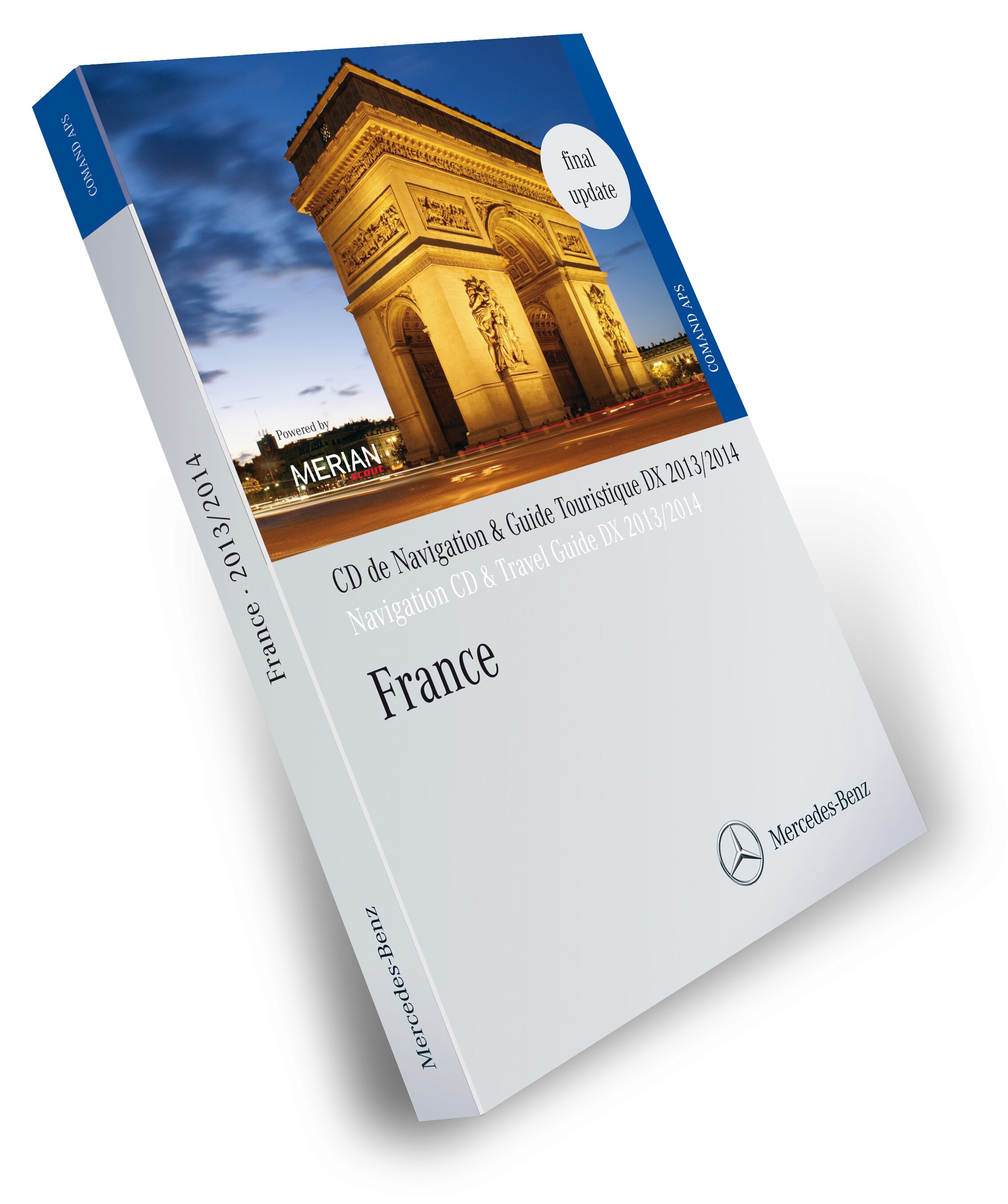 CD di navigazione, Francia, con guida turistica MERIAN 2013/2014