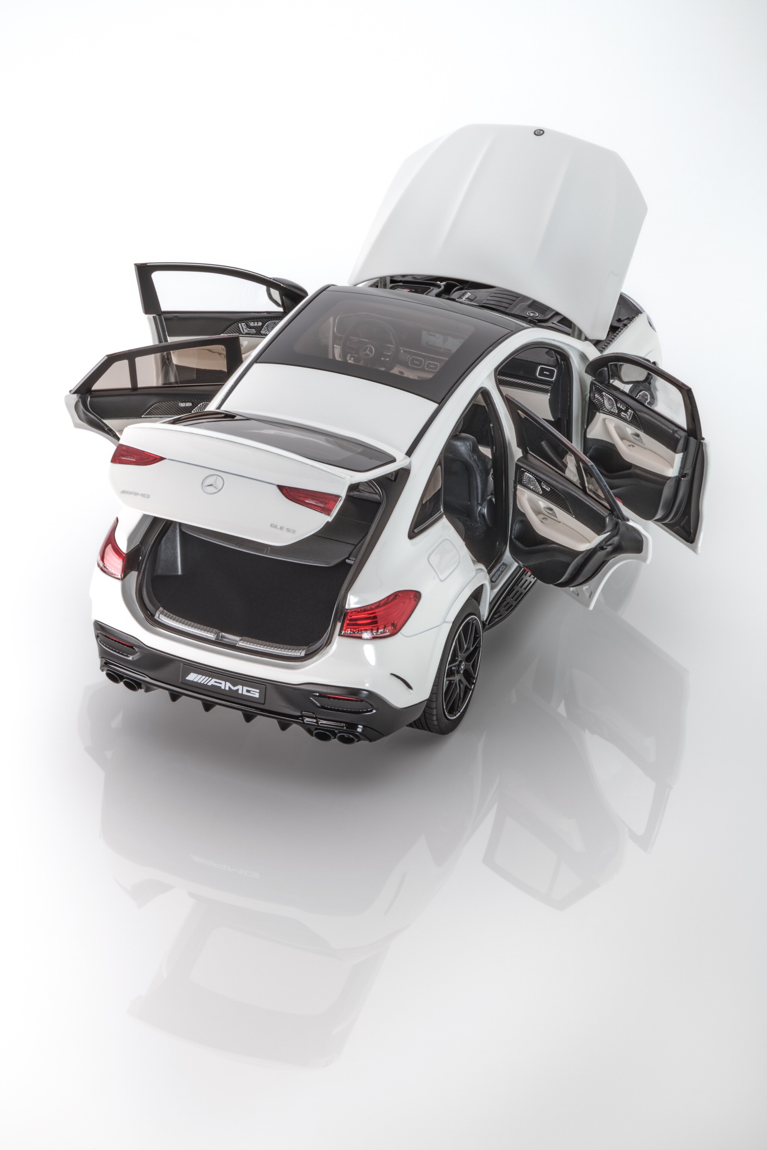 Mercedes-AMG GLE 53e, Coupé, C167 - G manufaktur bianco opalite magno, NZG, 1:18